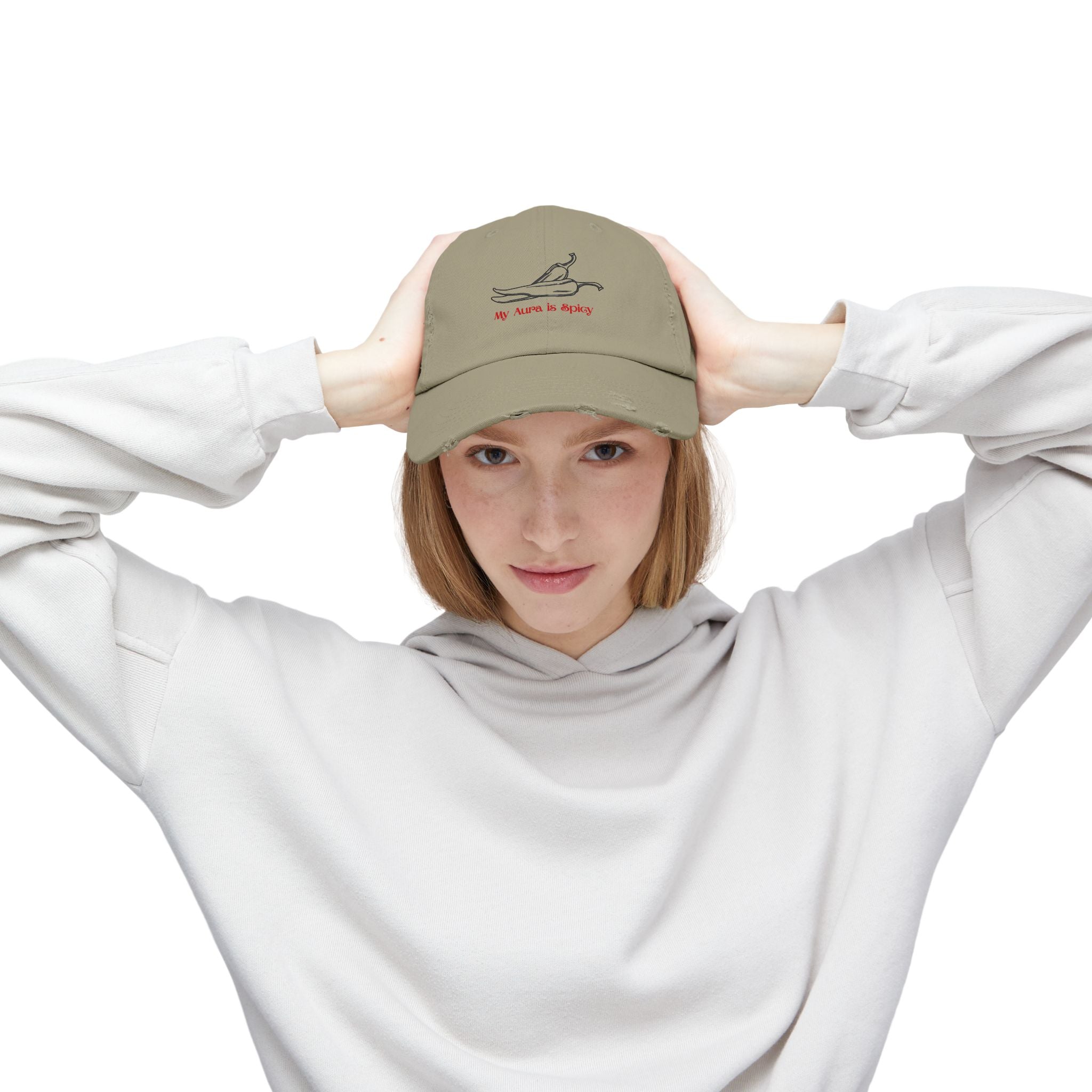 My Aura is Spicy Distressed Baseball Cap