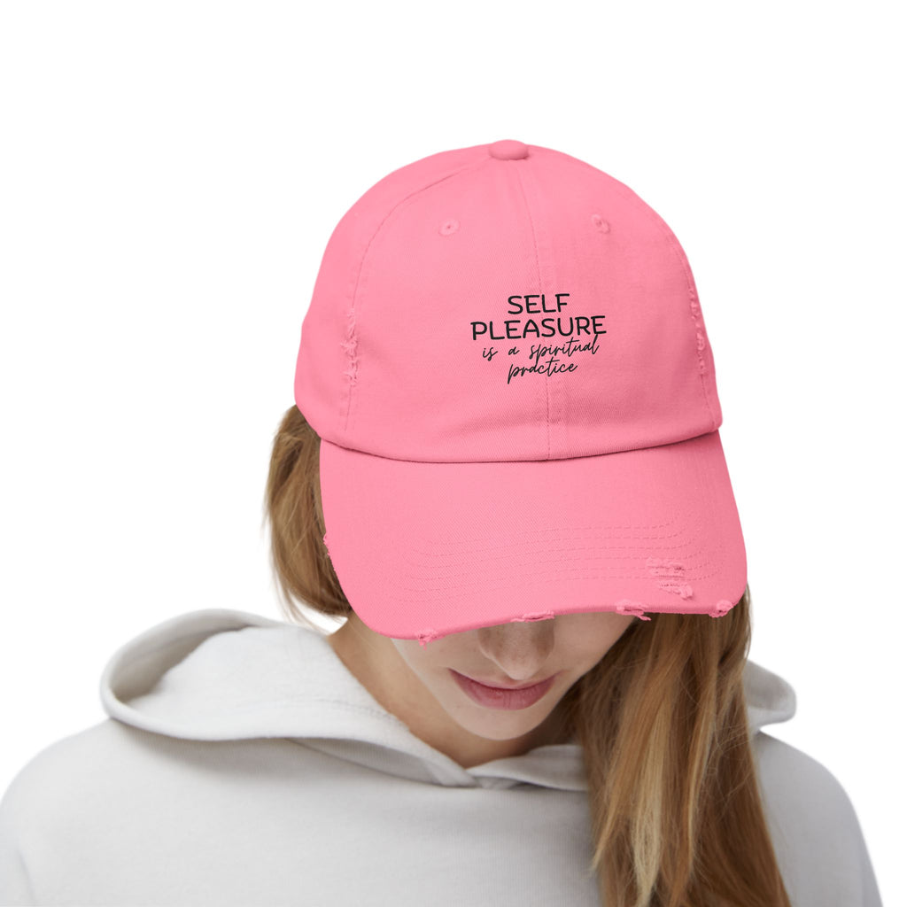 Self Care Distressed Baseball Cap