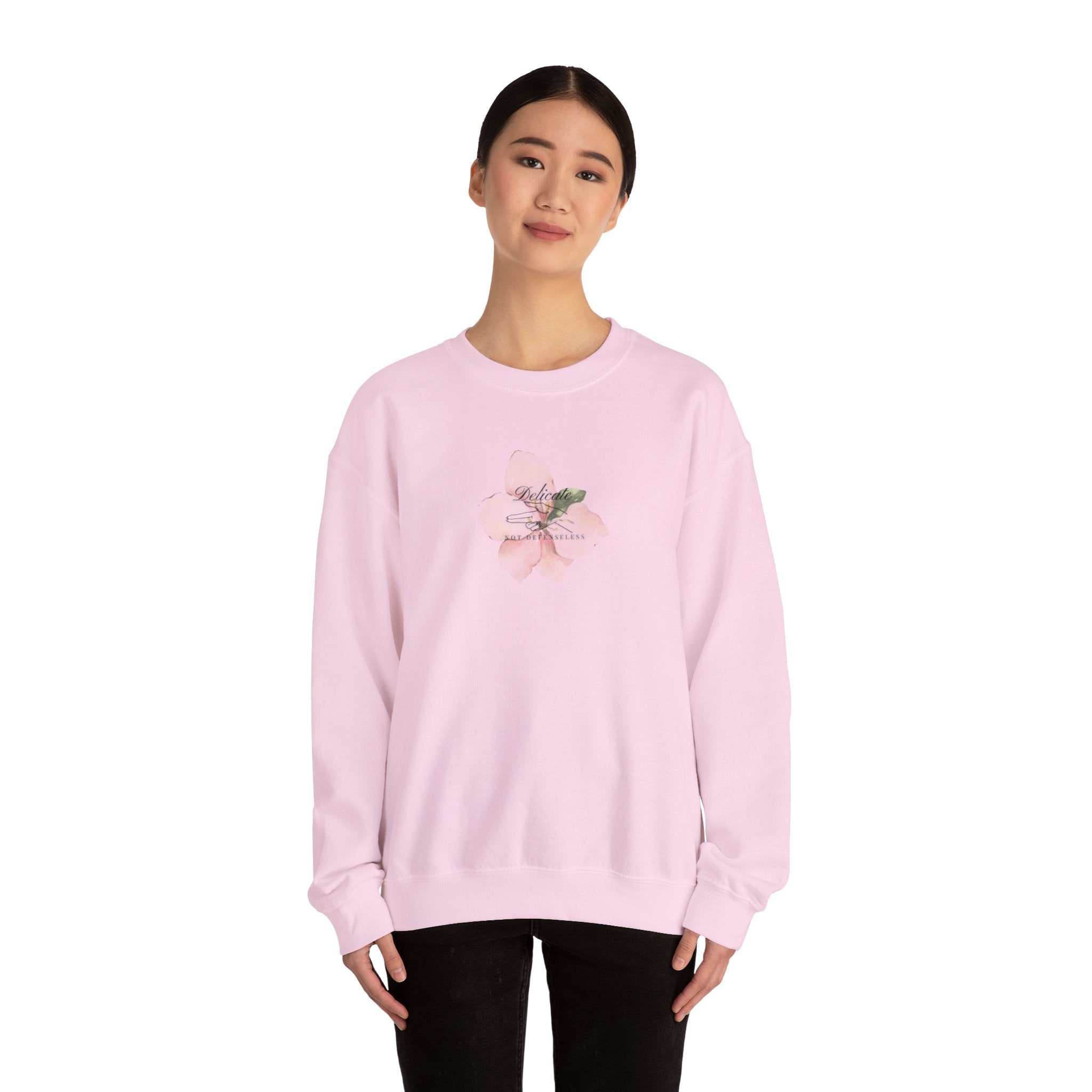 Delicate not Defenseless Crewneck Sweatshirt