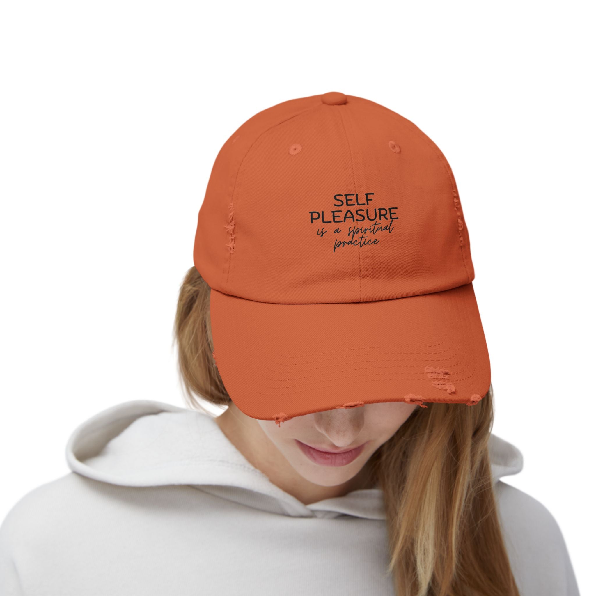 Self Care Distressed Baseball Cap