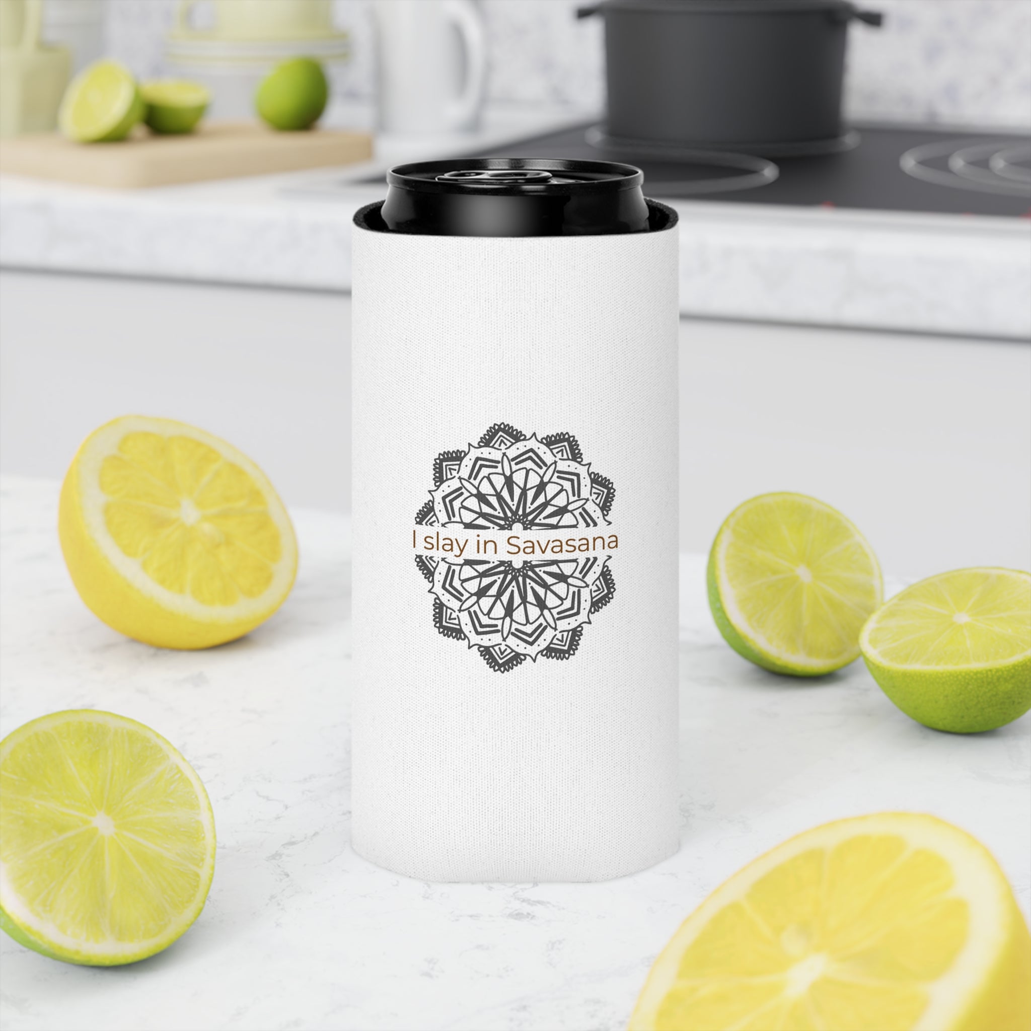 "I Slay in Savasana" Can Cooler