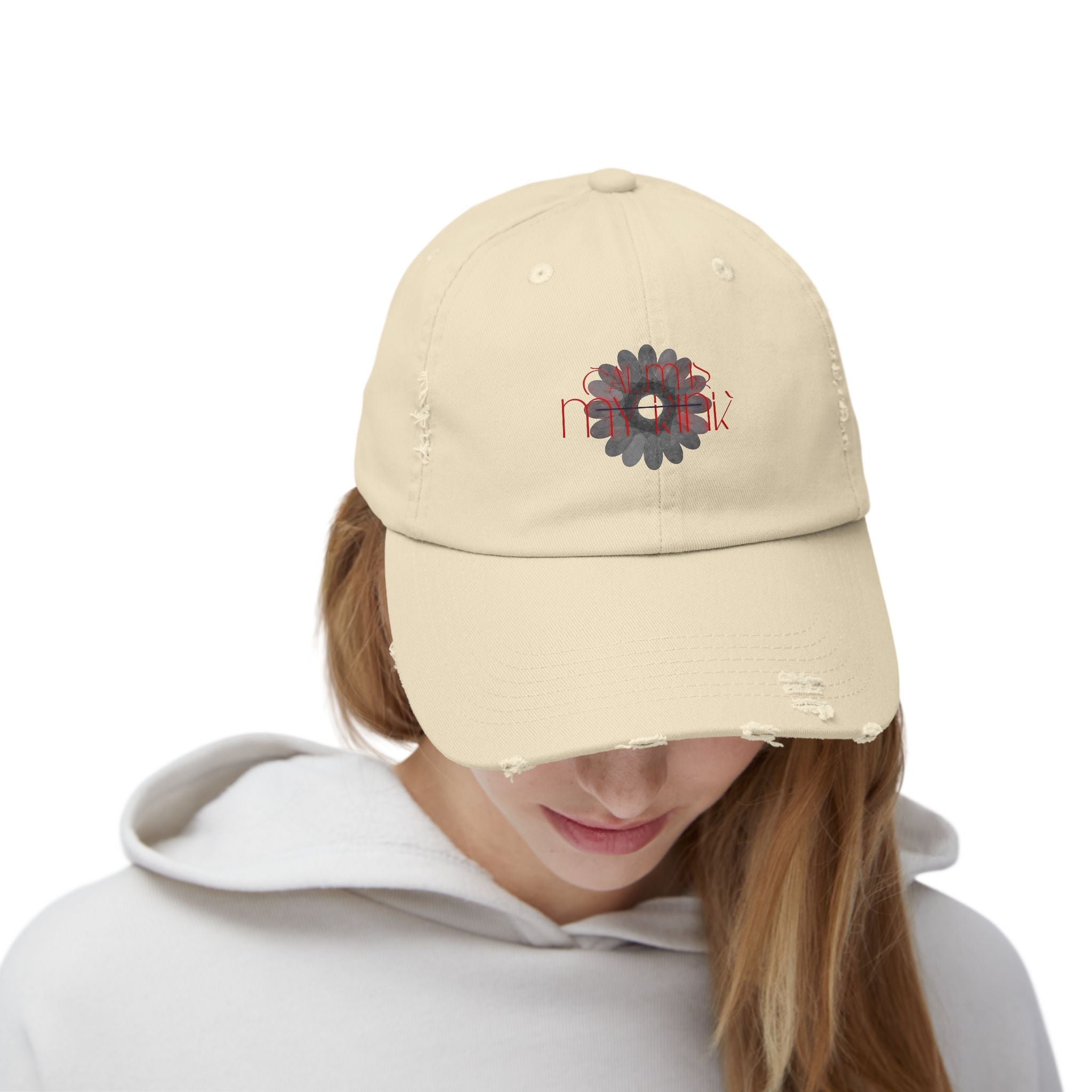 Calm is Distressed Daisy Cap
