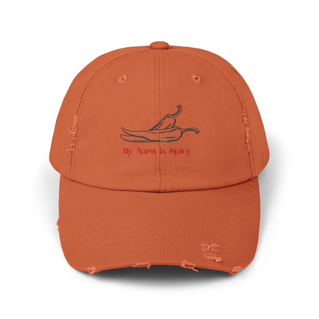 My Aura is Spicy Distressed Baseball Cap
