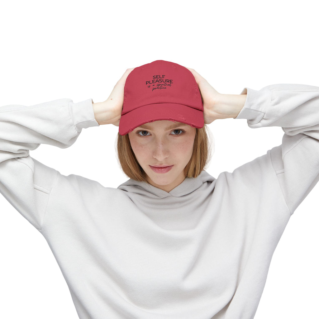 Self Care Distressed Baseball Cap