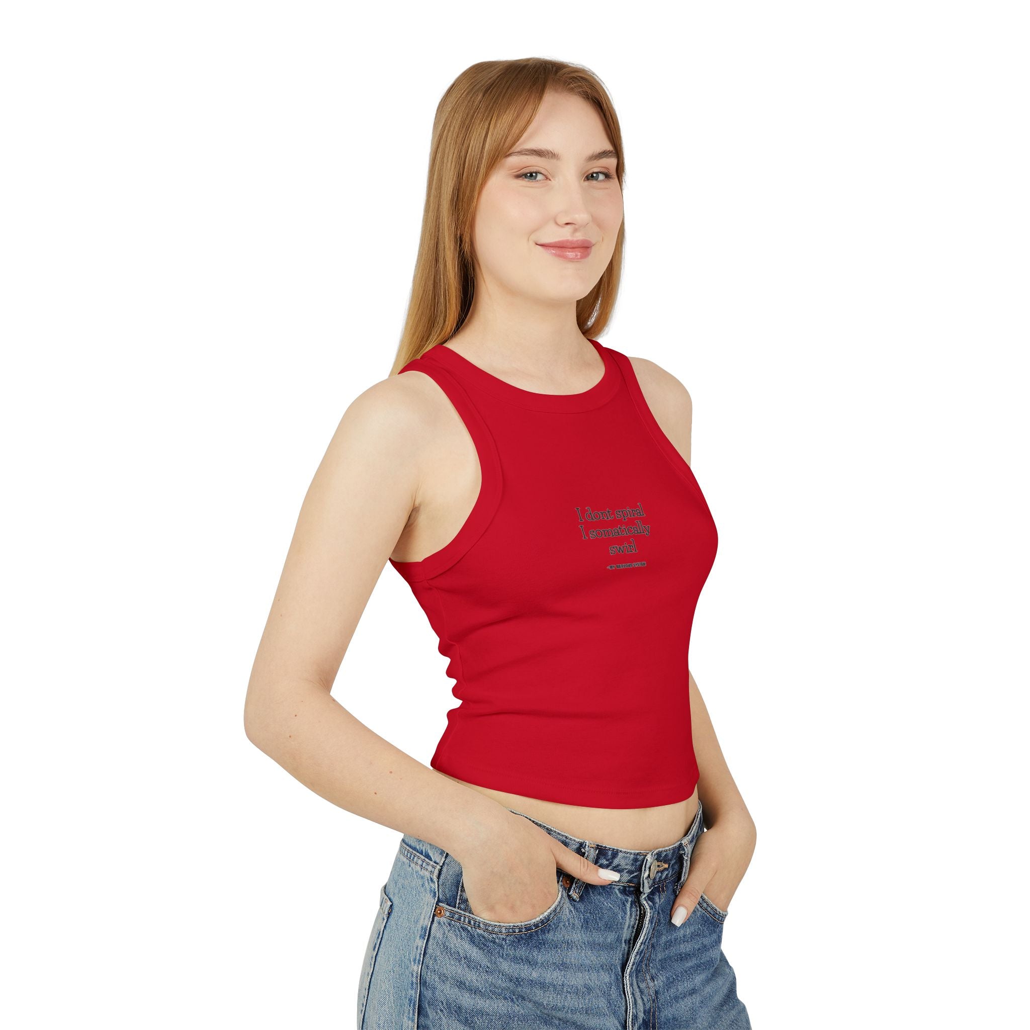 Somatically Swirl Ribbed Racer Tank