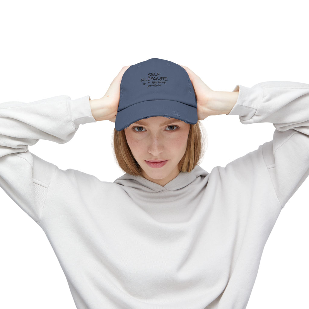 Self Care Distressed Baseball Cap
