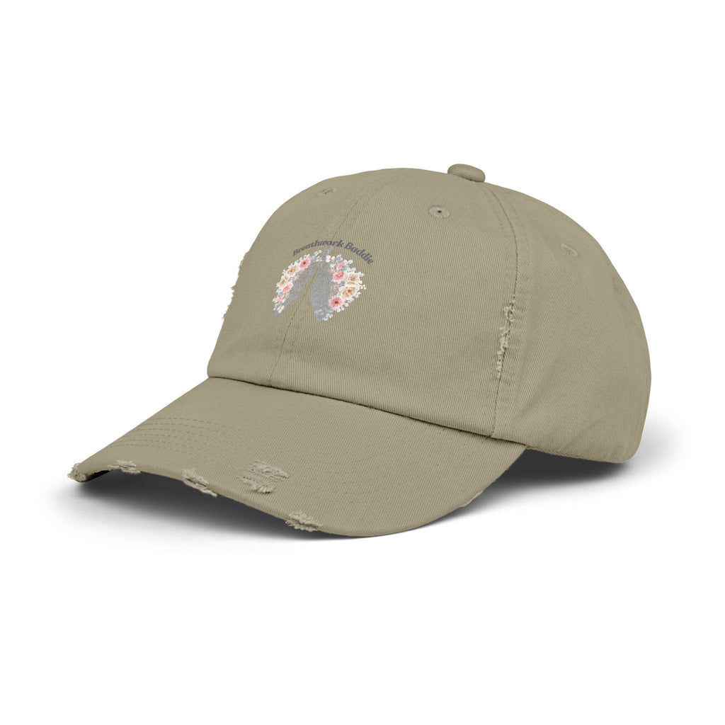 Breathwork Baddie Distressed Cap