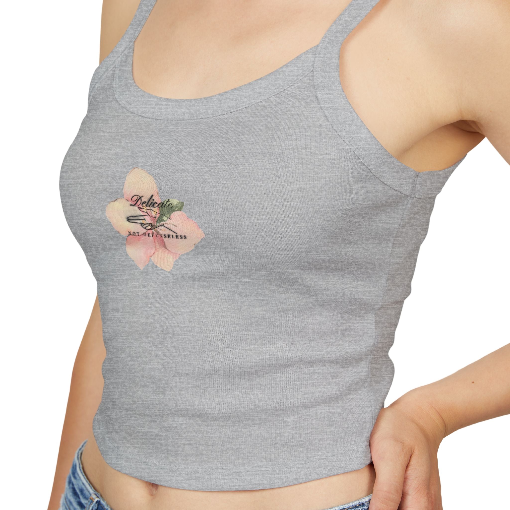 Delicate not Defenseless Women's Spaghetti Strap Tank Top