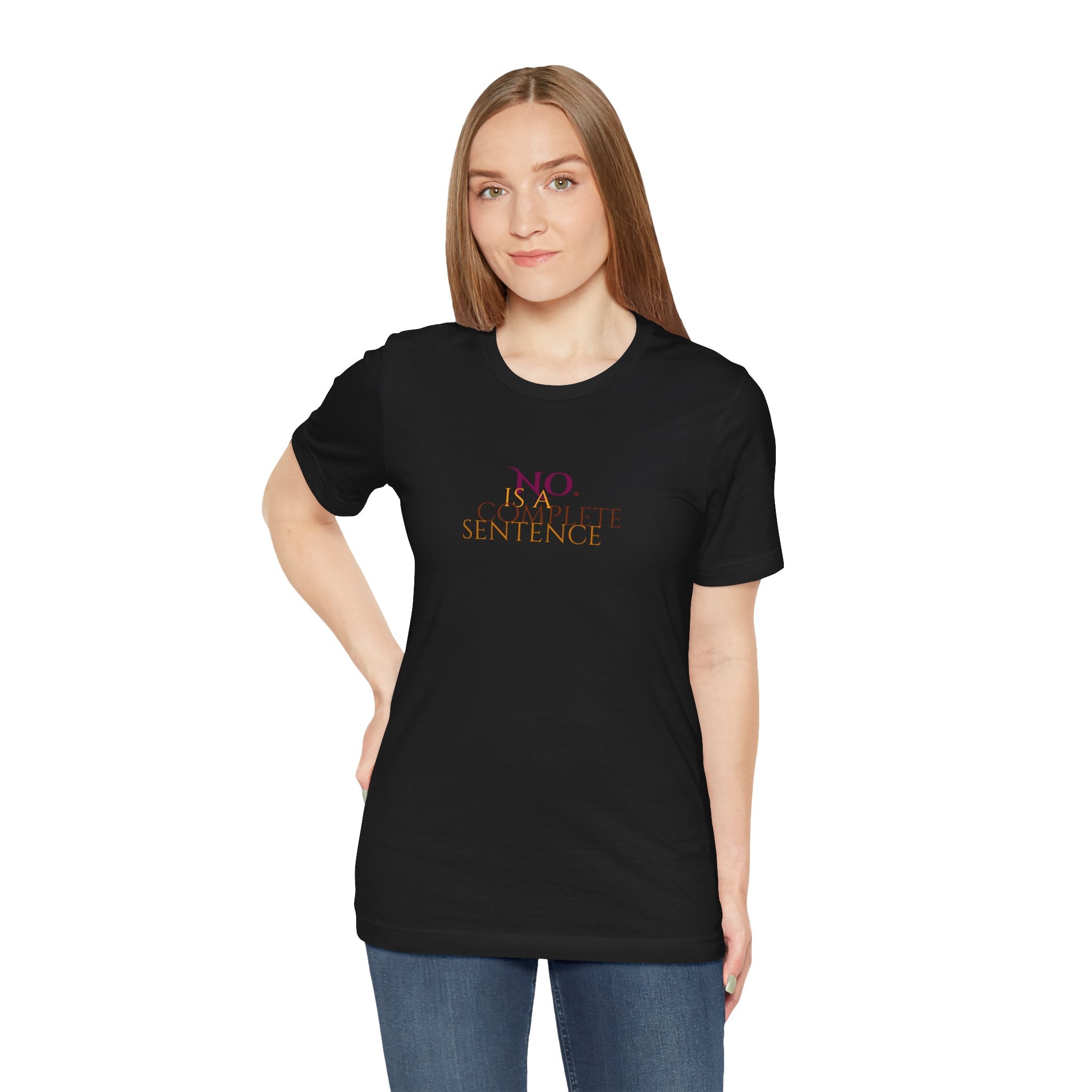 "No. Complete Sentence." Jersey T-Shirt