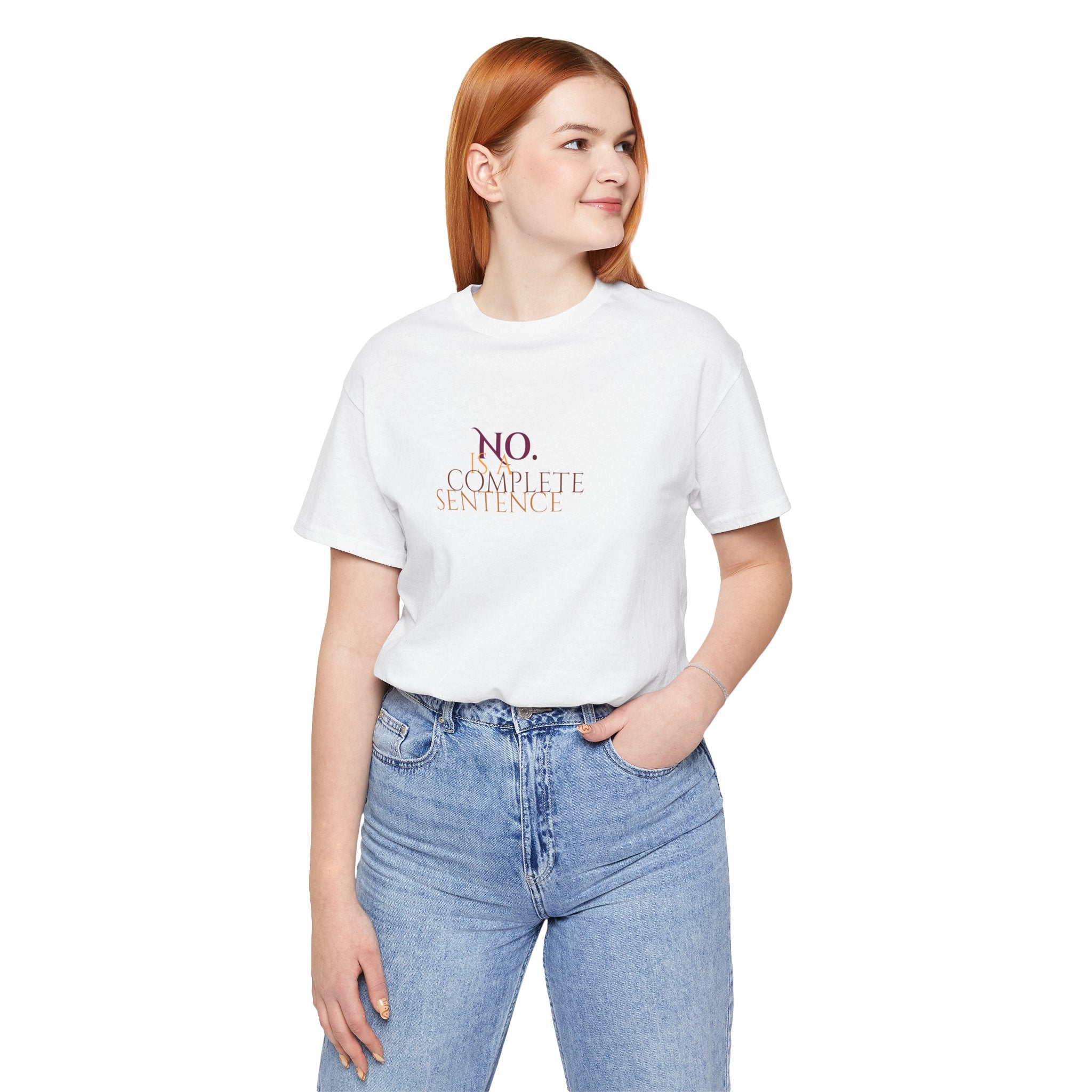 "No. Complete Sentence." Jersey T-Shirt