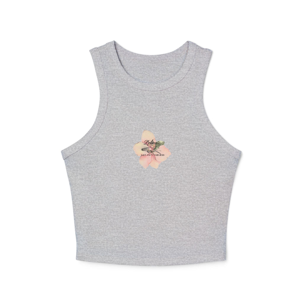 Delicate not Defenseless Racer Tank