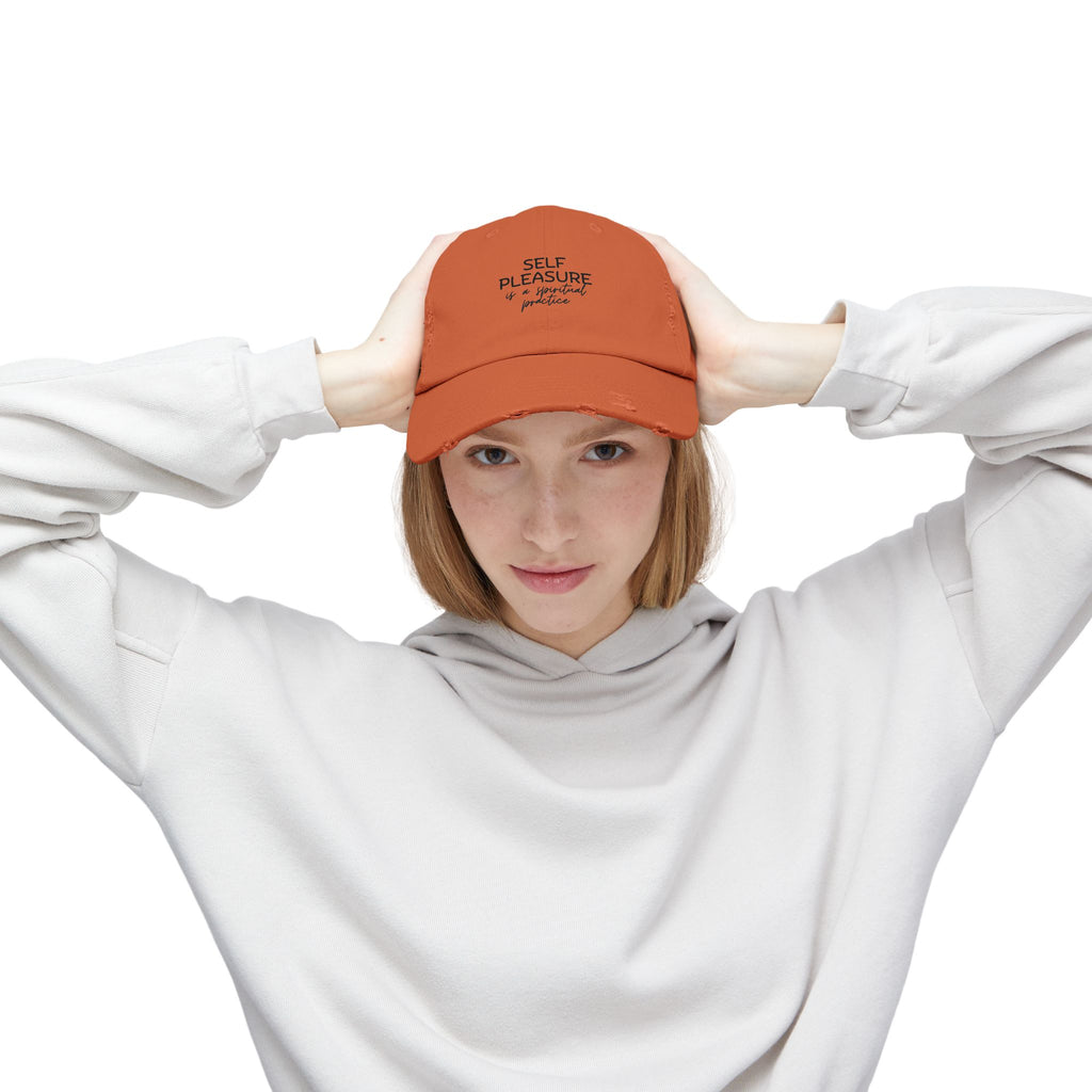 Self Care Distressed Baseball Cap
