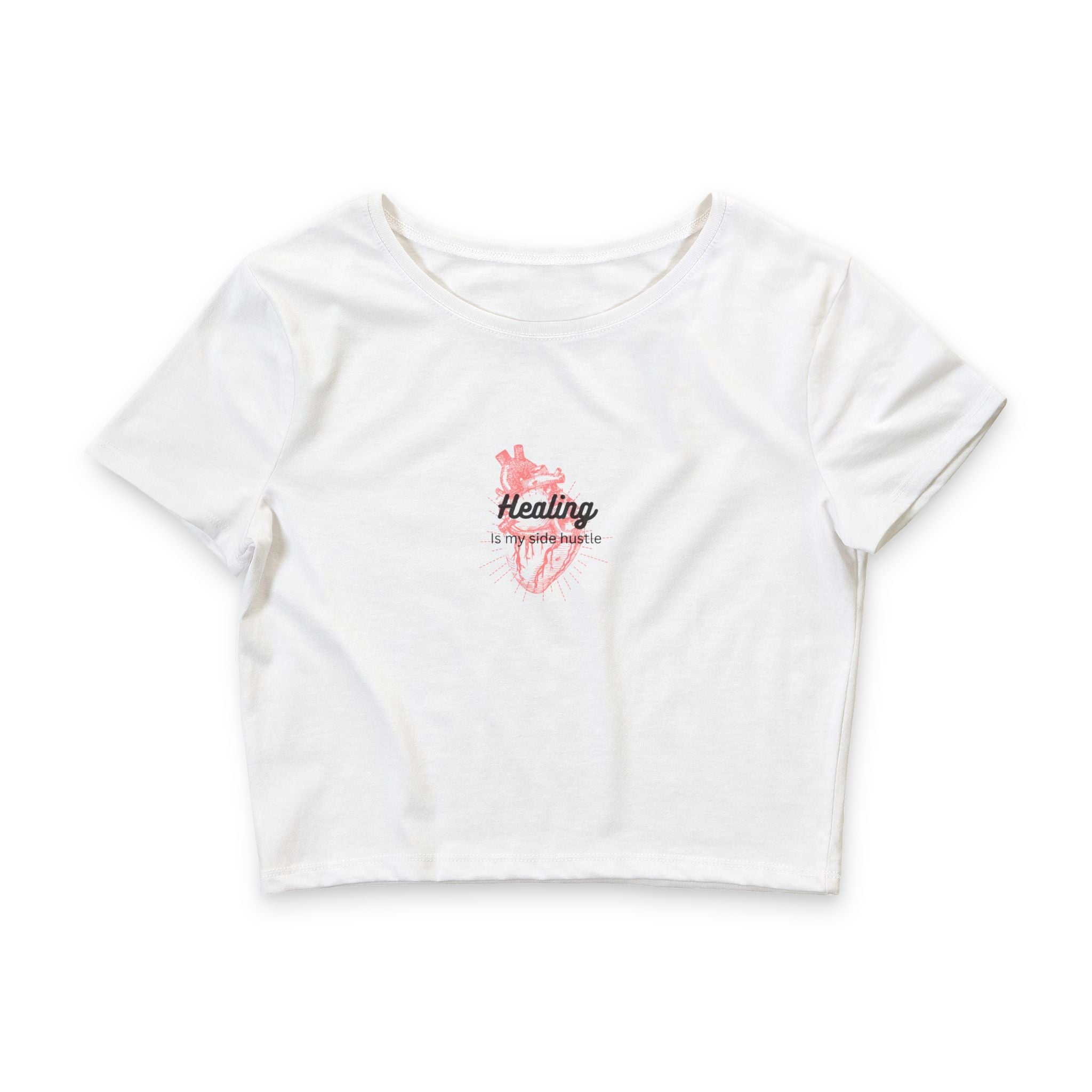 Healing is My Side Hustle Crop Tee