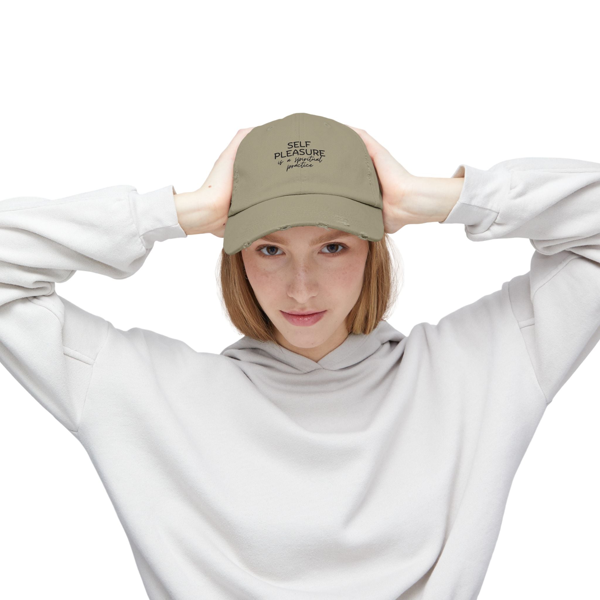 Self Care Distressed Baseball Cap