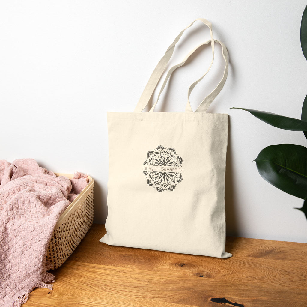 I Slay In Savasana Cotton Tote Bag