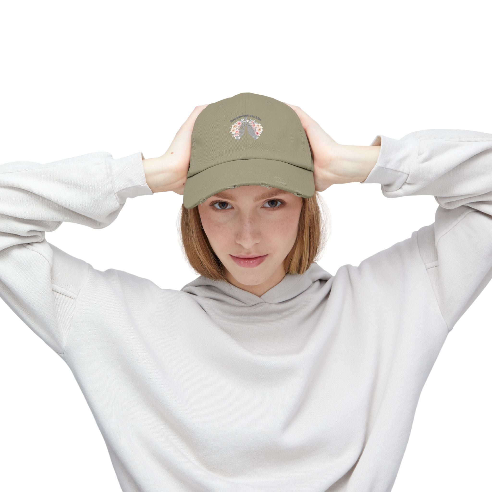 Breathwork Baddie Distressed Cap