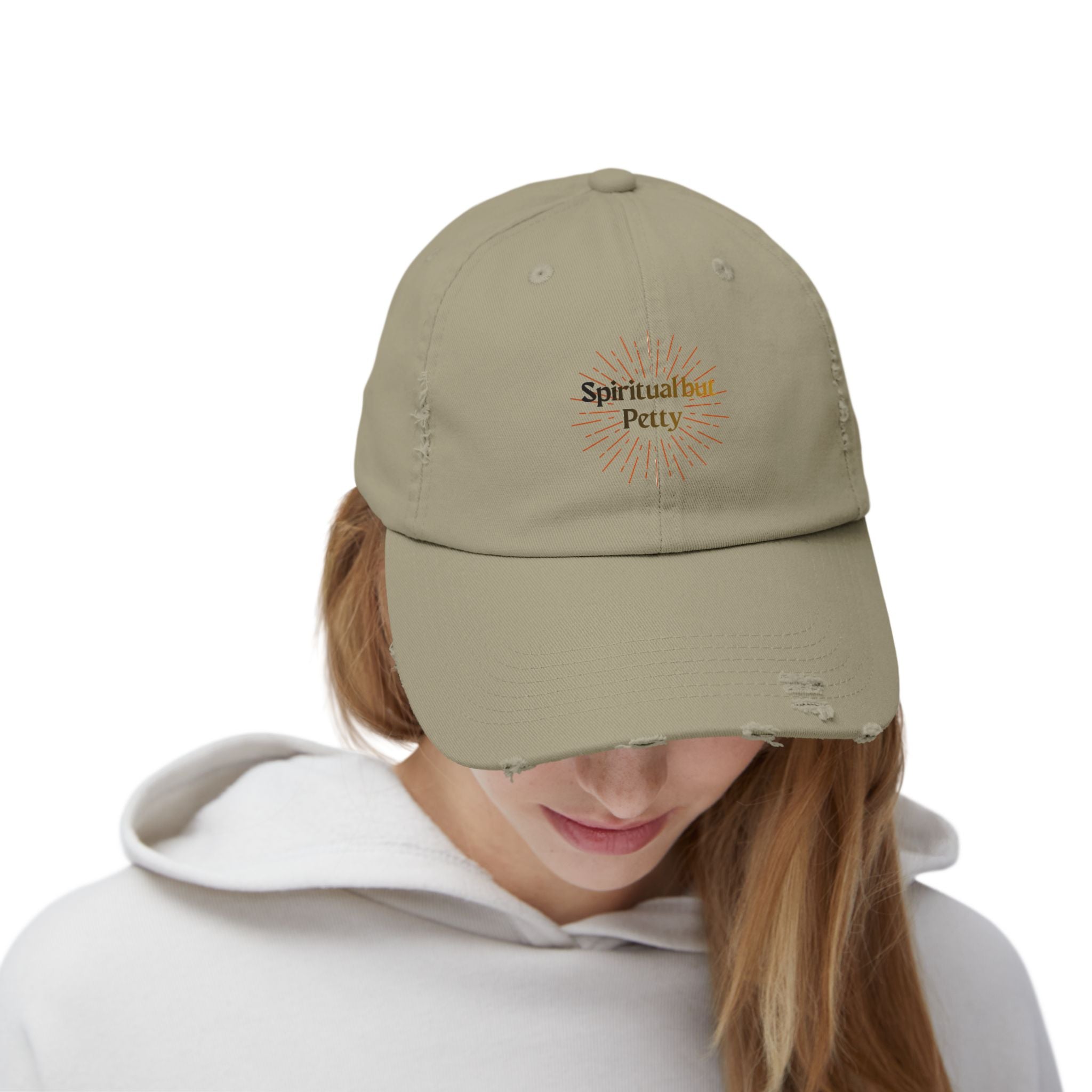 Spiritual but Petty Distressed Cap