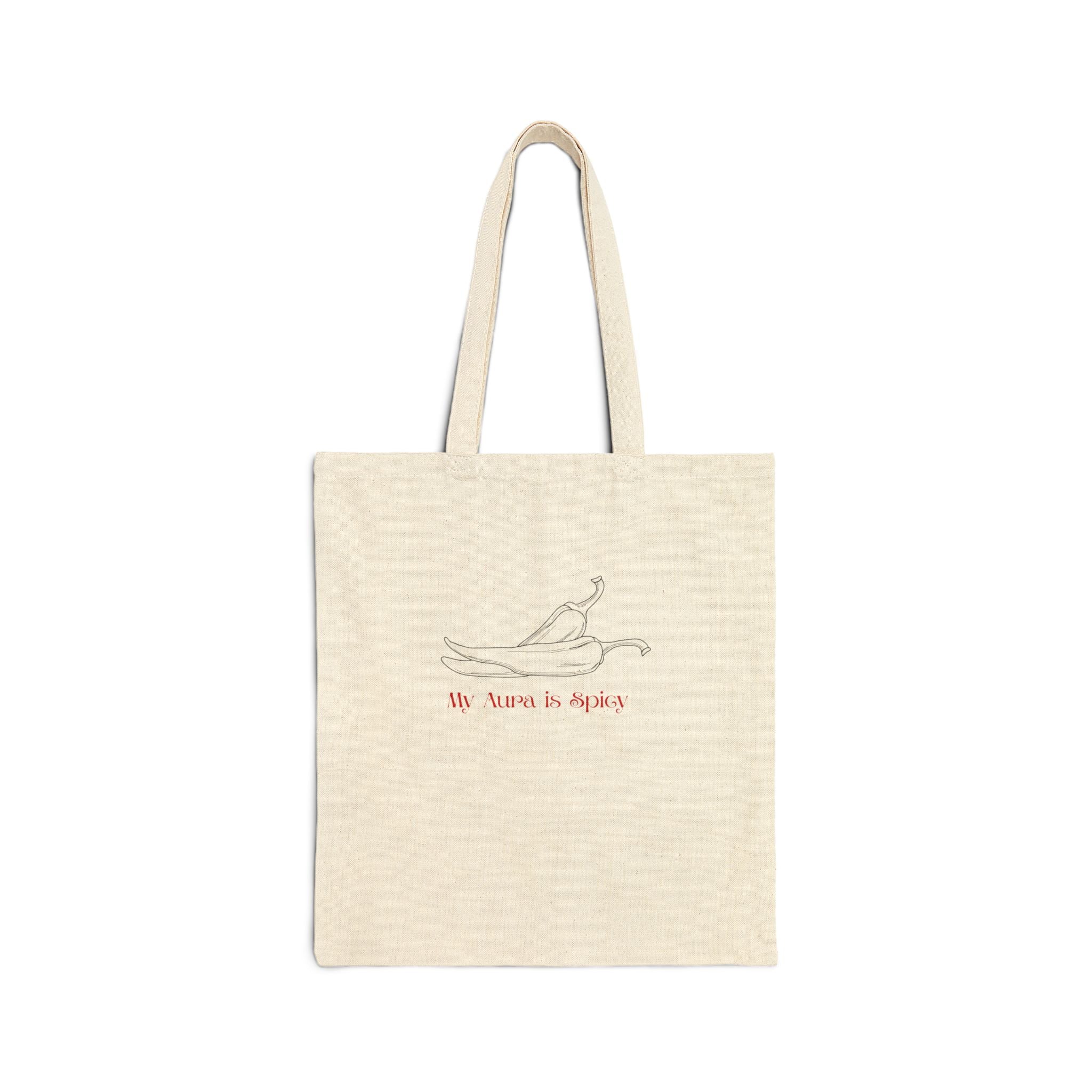 "My Aura is Spicy" Canvas Tote Bag