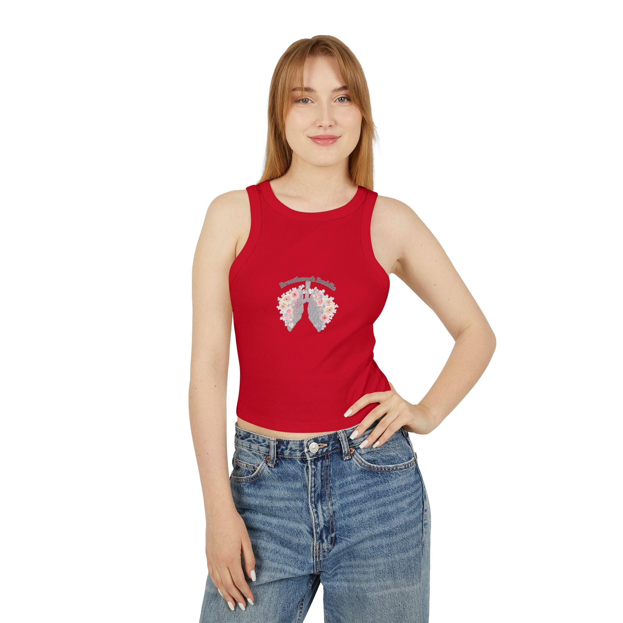 Breathwork Baddie Ribbed Racer Tank
