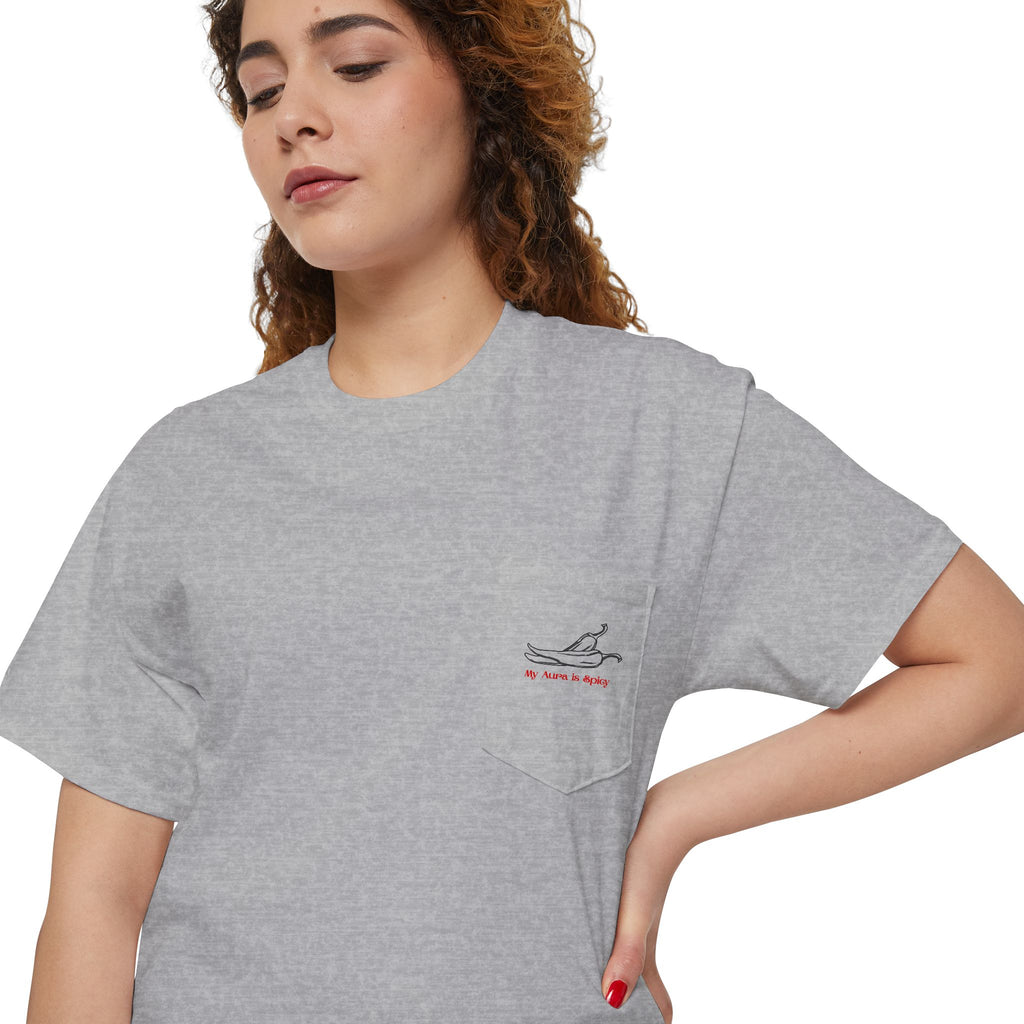 My Aura is Spicy Pocket T-Shirt