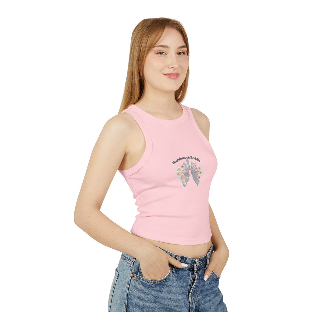 Breathwork Baddie Ribbed Racer Tank