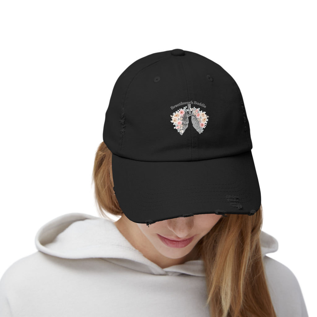Breathwork Baddie Distressed Cap