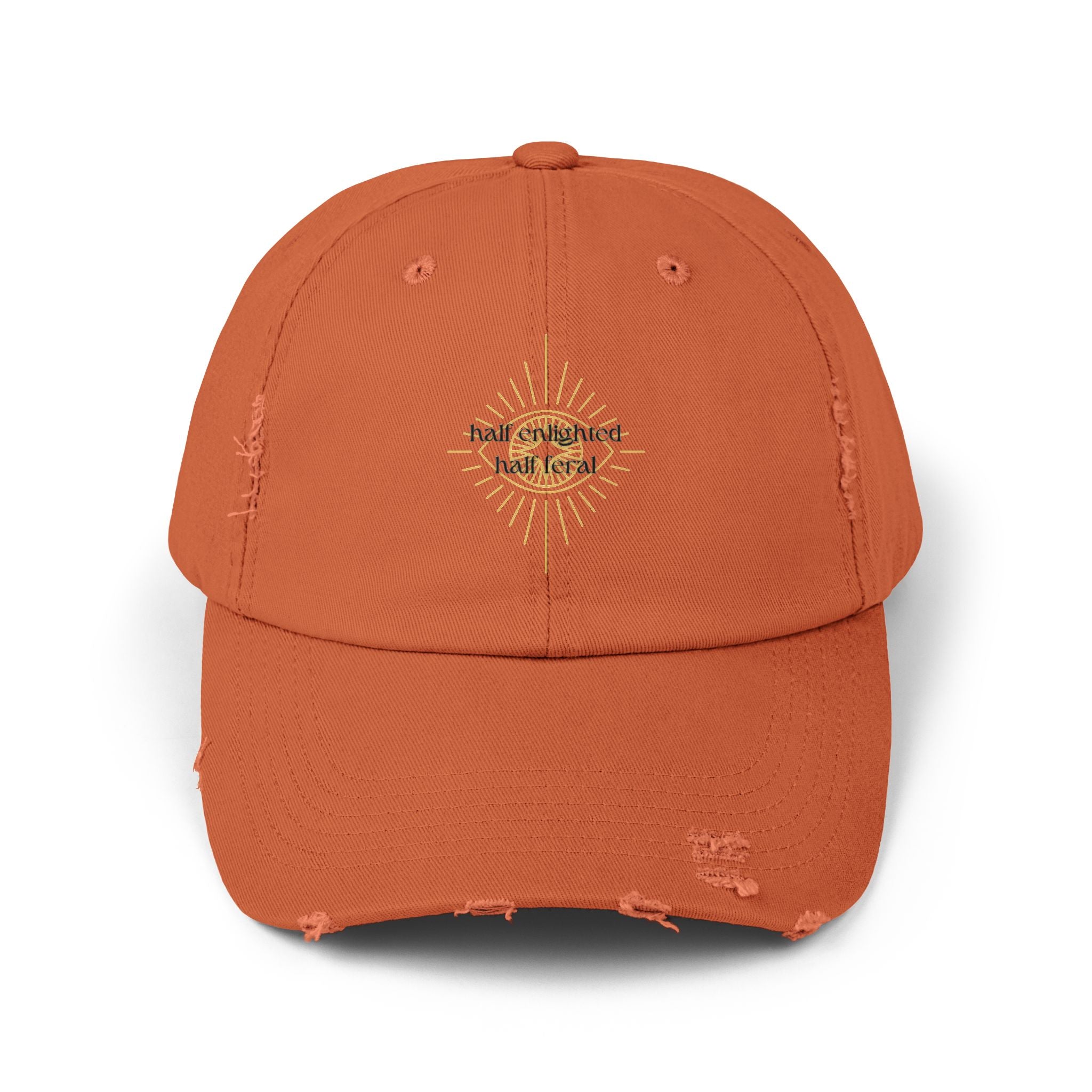 Half Enlightened Distressed Baseball Cap