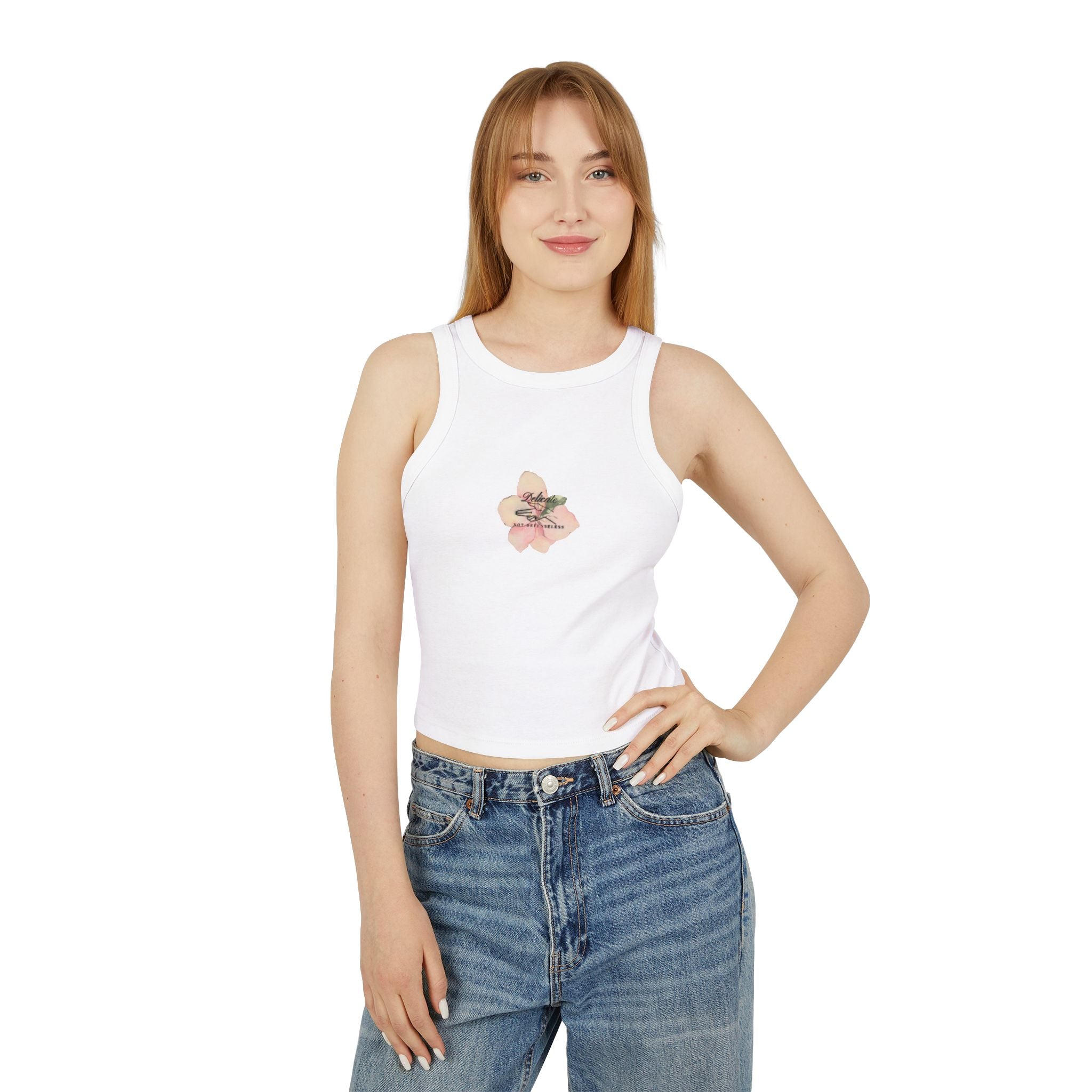 Delicate not Defenseless Racer Tank