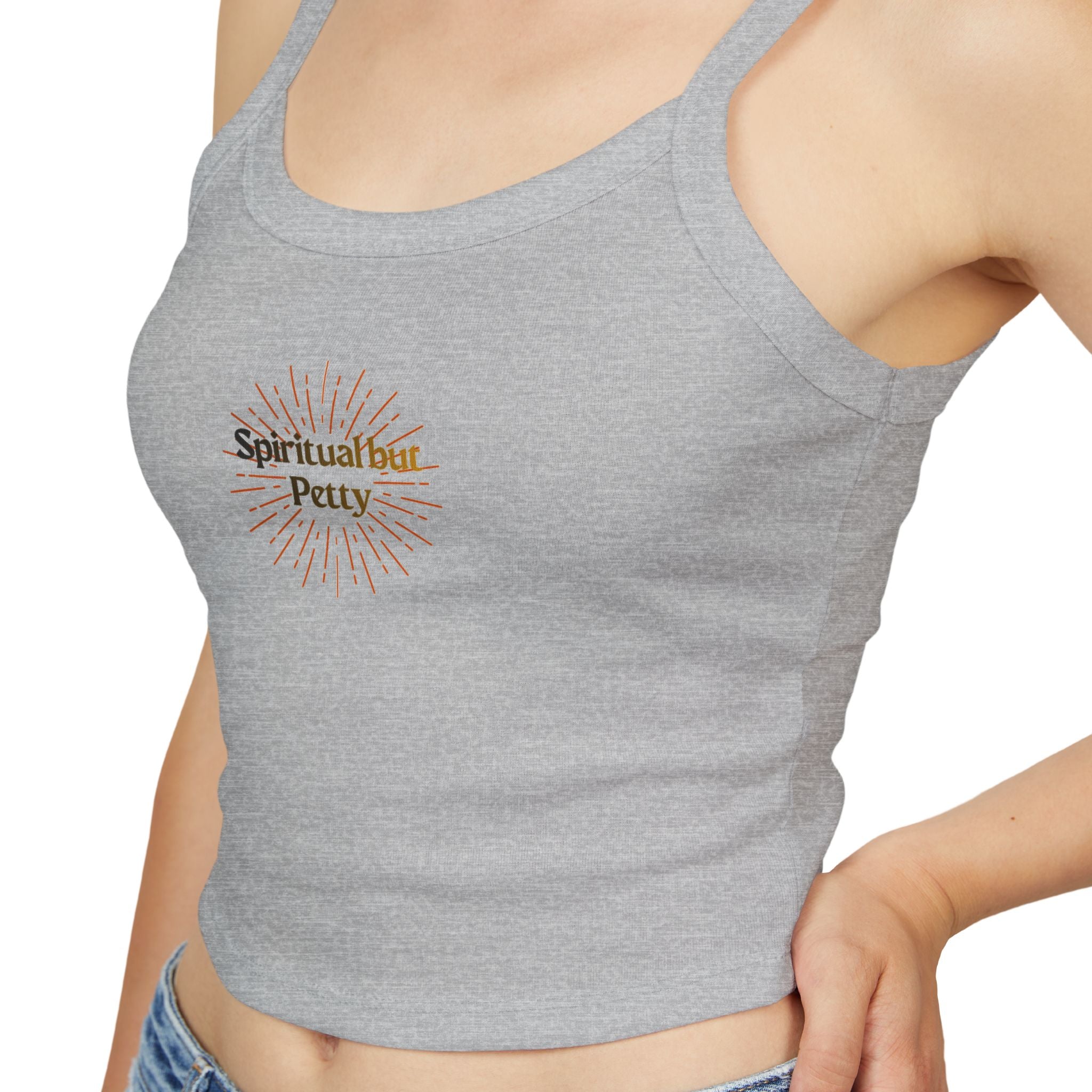 Spiritual but Petty Women's Spaghetti Strap Tank Top