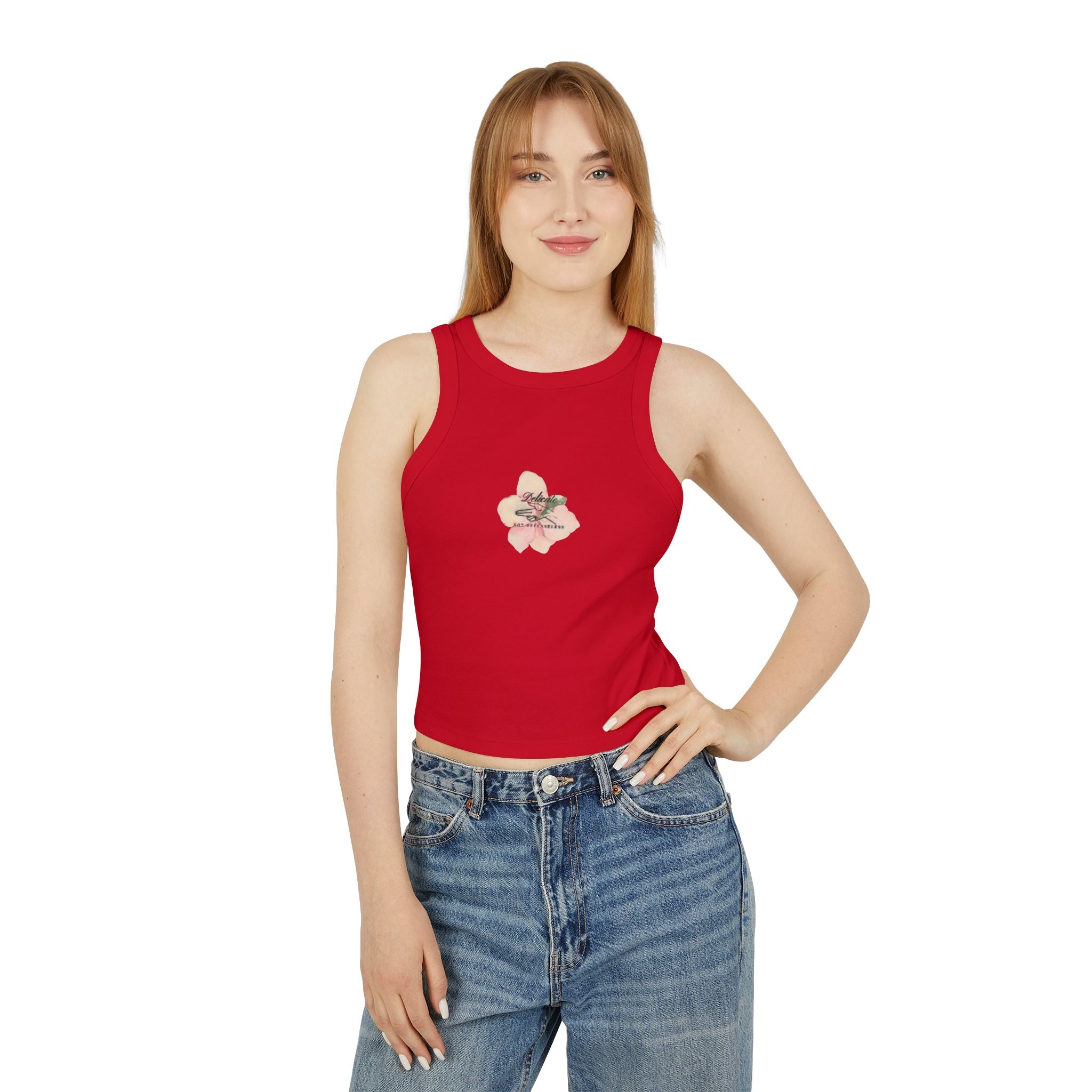 Delicate not Defenseless Racer Tank
