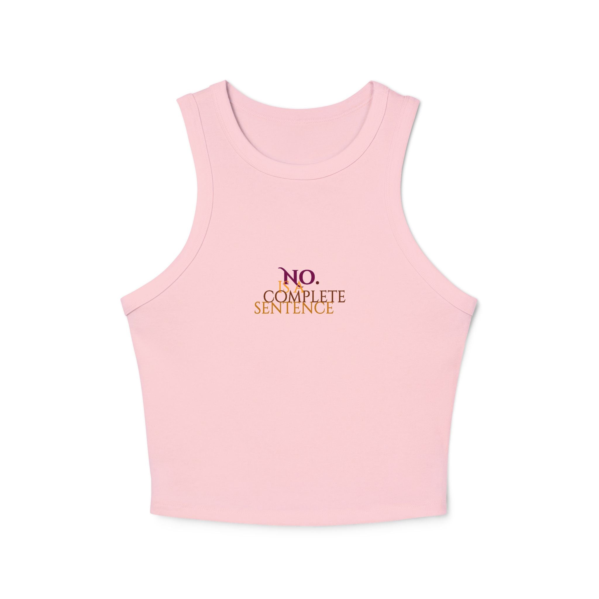 No. Is a complete sentence Ribbed Racer Tank Top