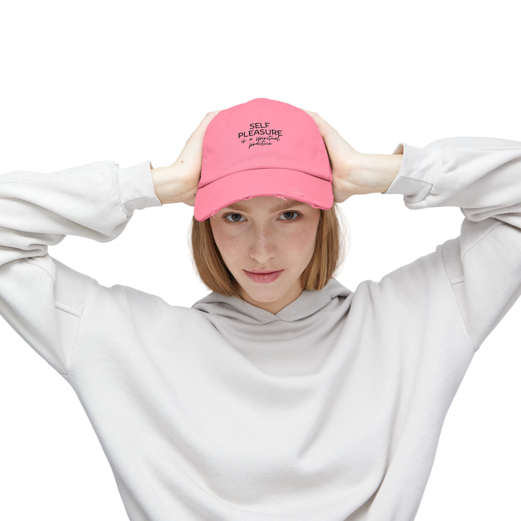 Self Care Distressed Baseball Cap