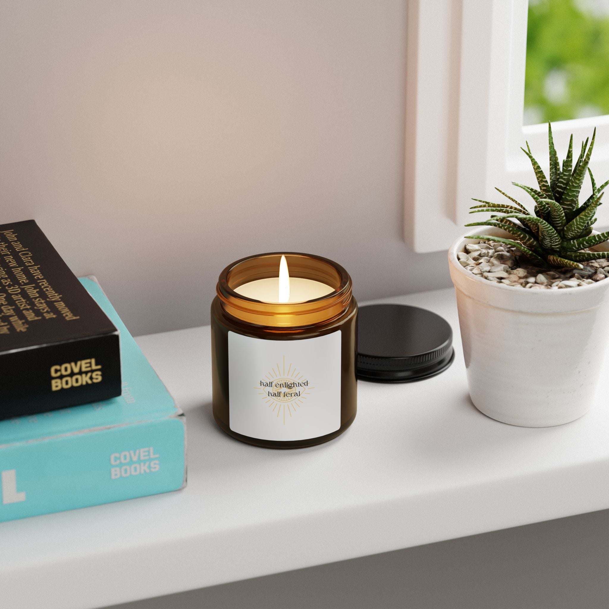 'Half Enlightened Half Feral' Soy Candle