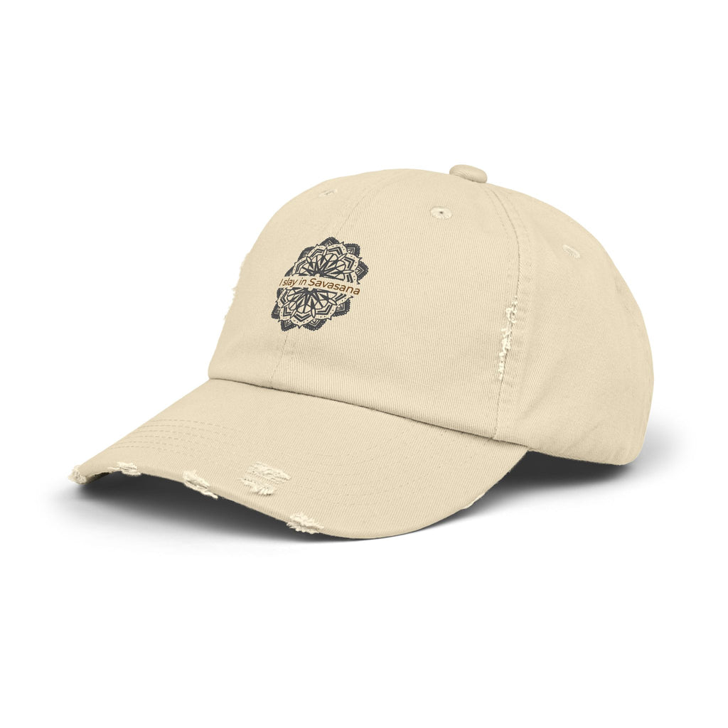 I Slay in Savasana Distressed Dad Hat