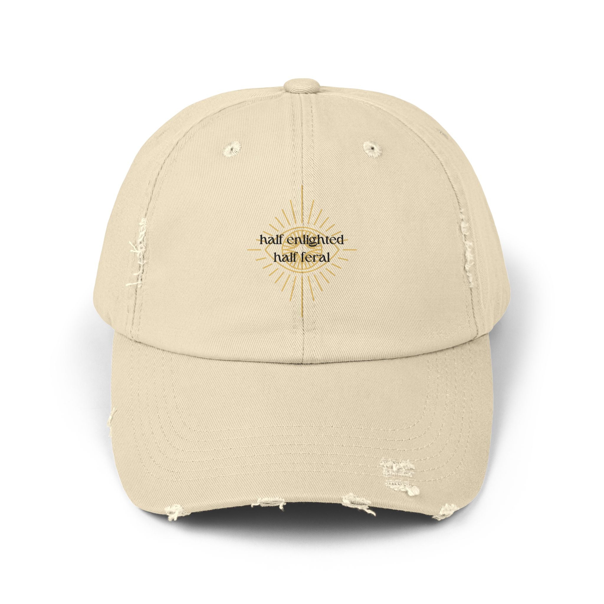 Half Enlightened Distressed Baseball Cap
