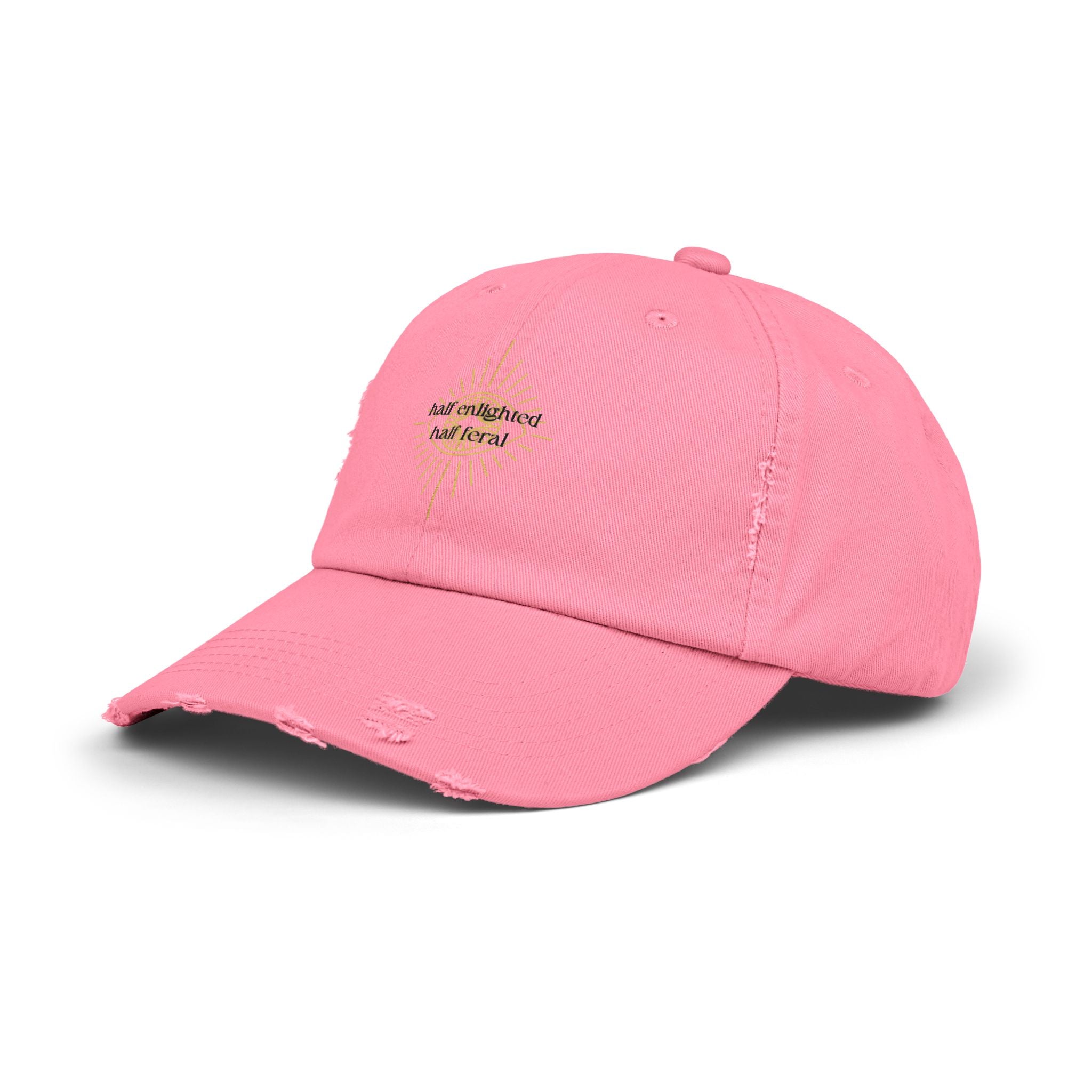 Half Enlightened Distressed Baseball Cap