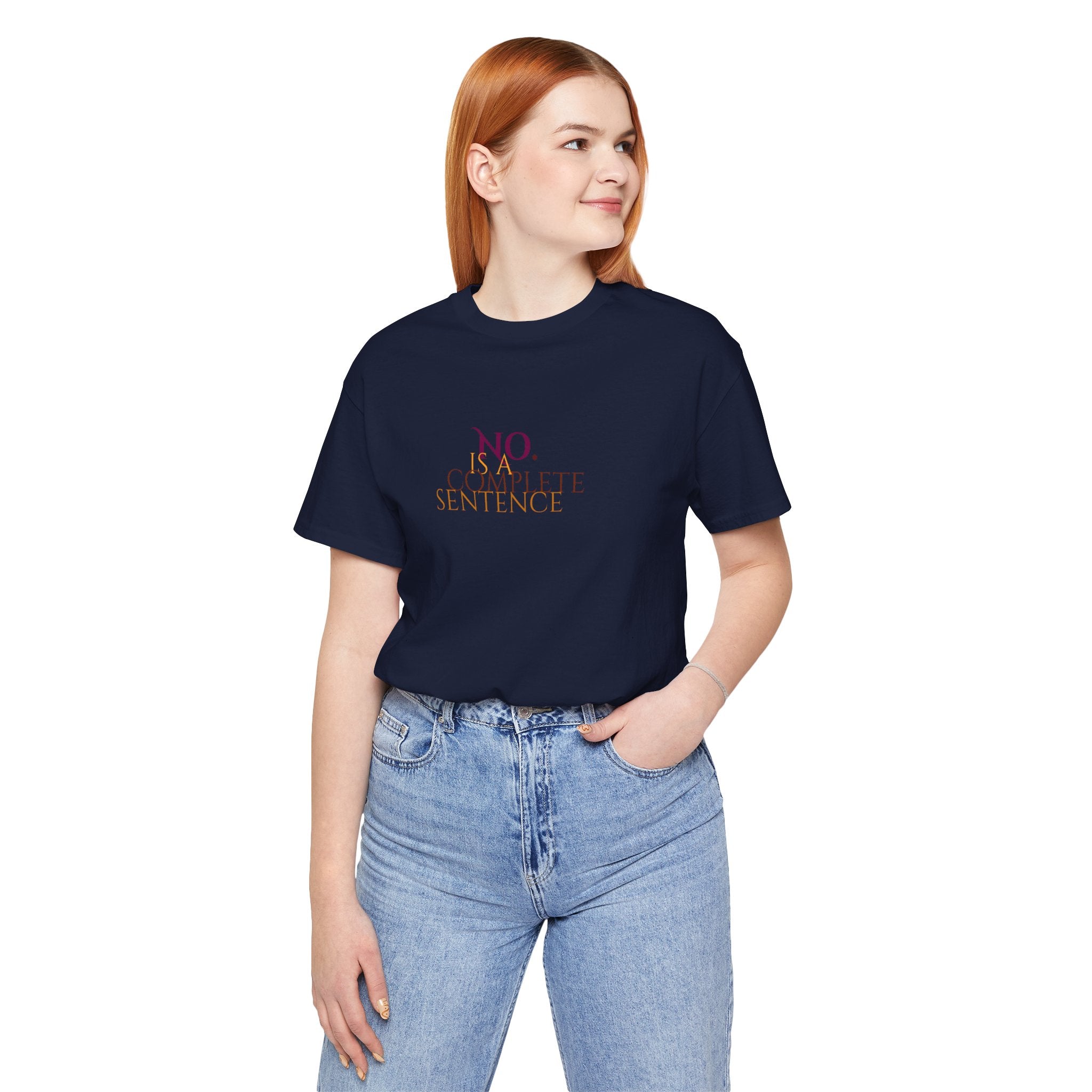 "No. Complete Sentence." Jersey T-Shirt