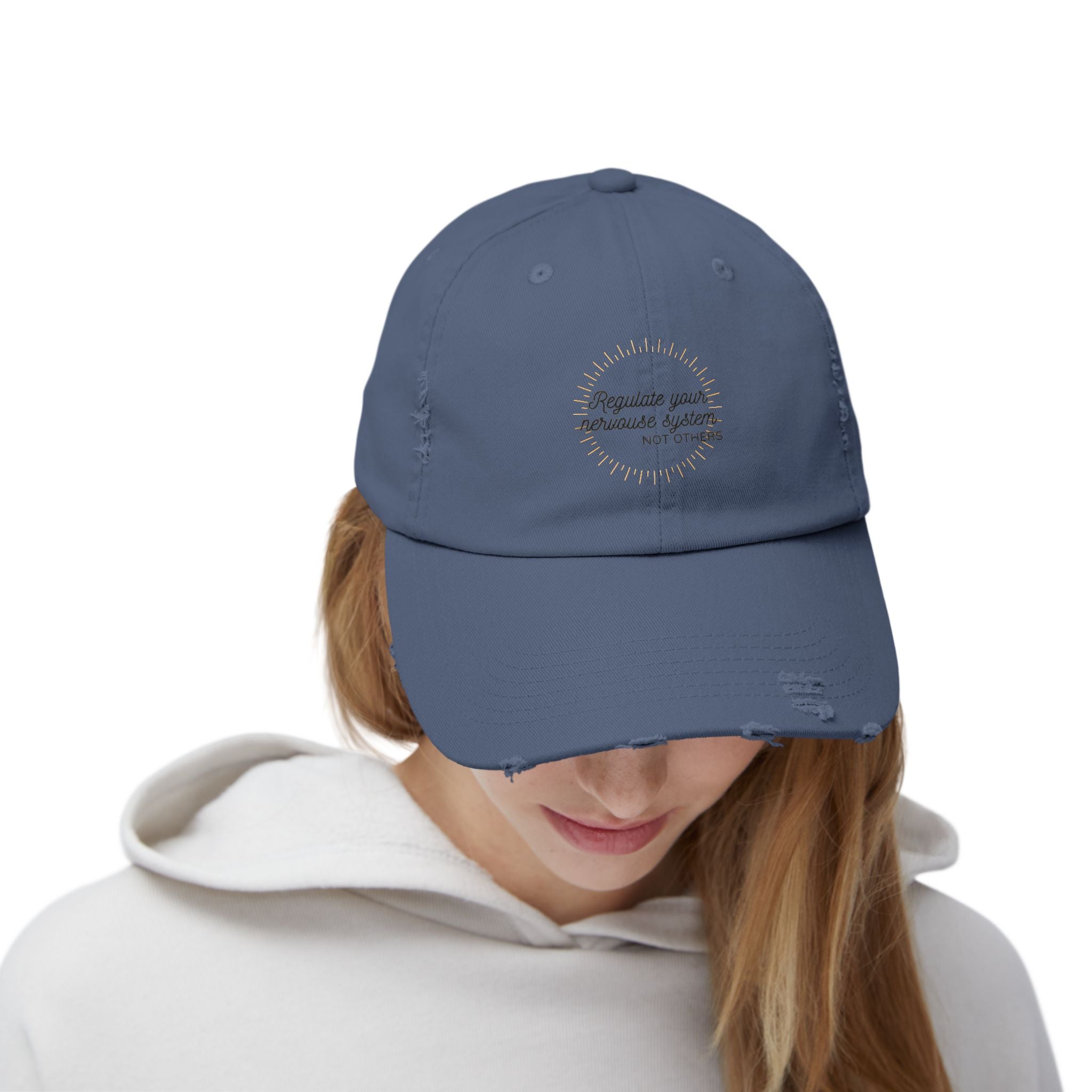 Regulate Your Nervous System Distressed Baseball Cap