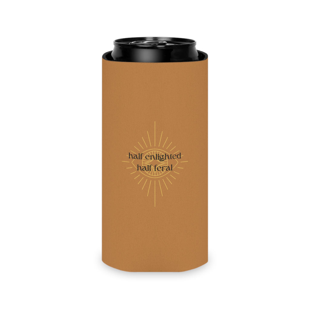 "Half Enlightened Half Feral"  Can Cooler