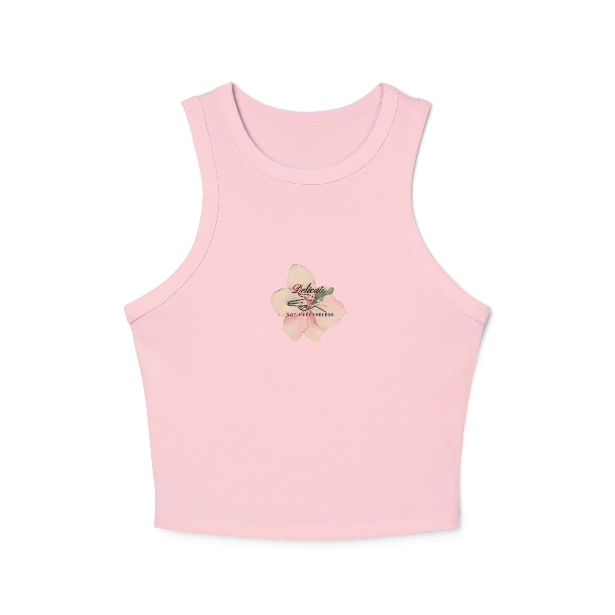 Delicate not Defenseless Racer Tank