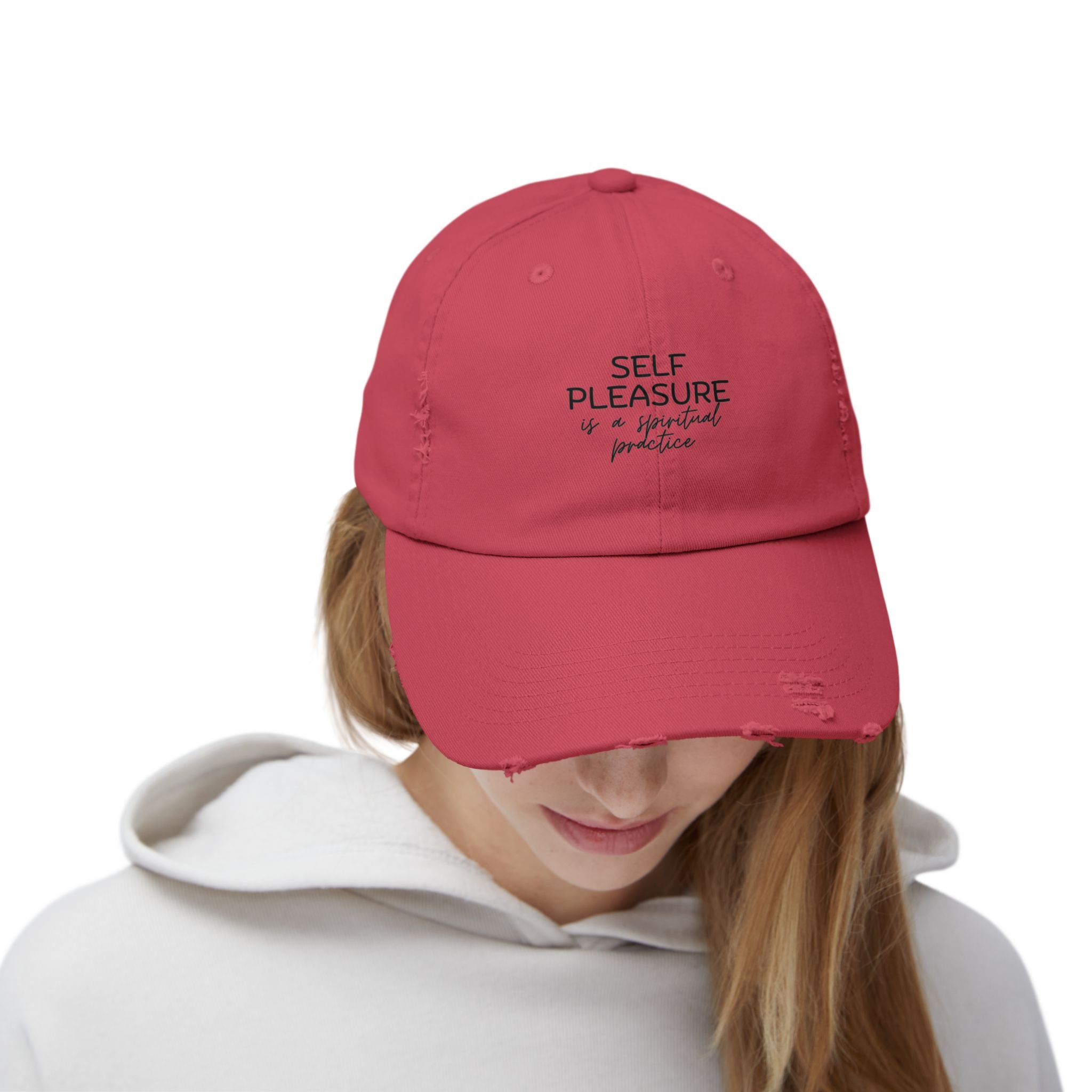 Self Care Distressed Baseball Cap