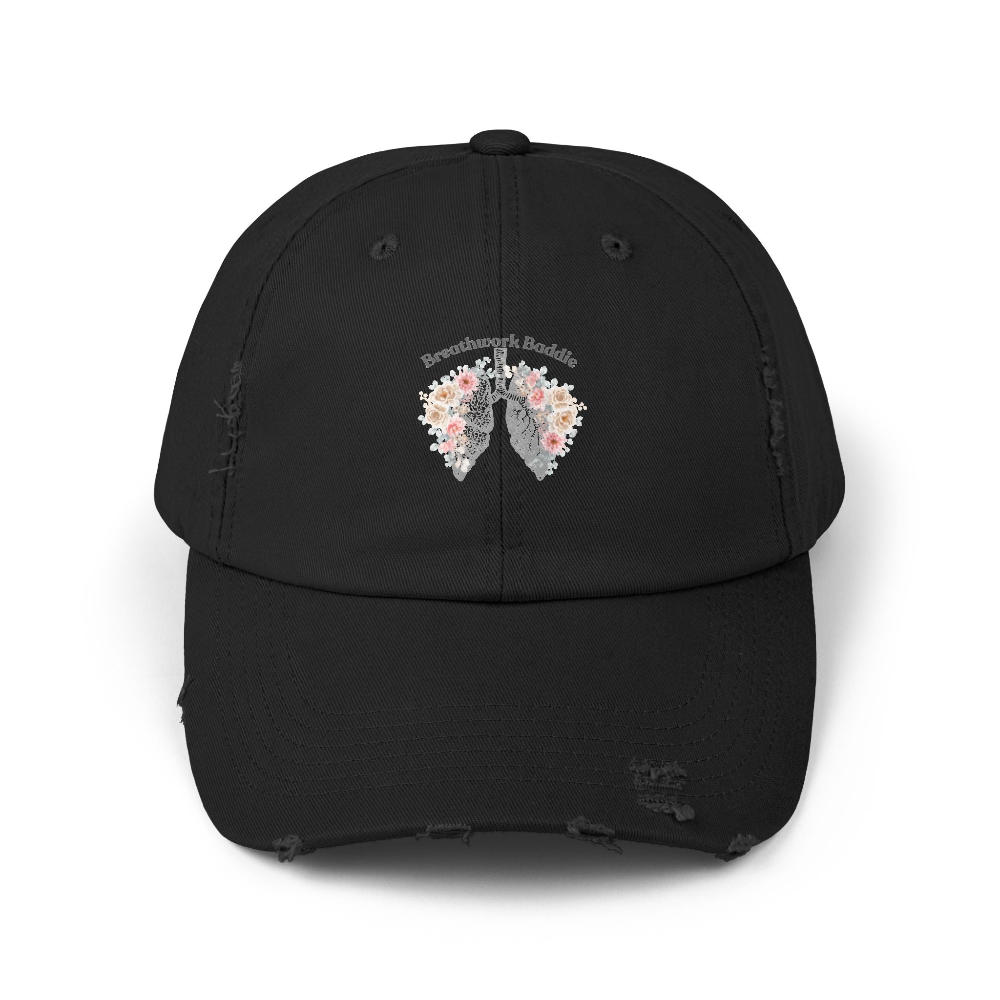 Breathwork Baddie Distressed Cap