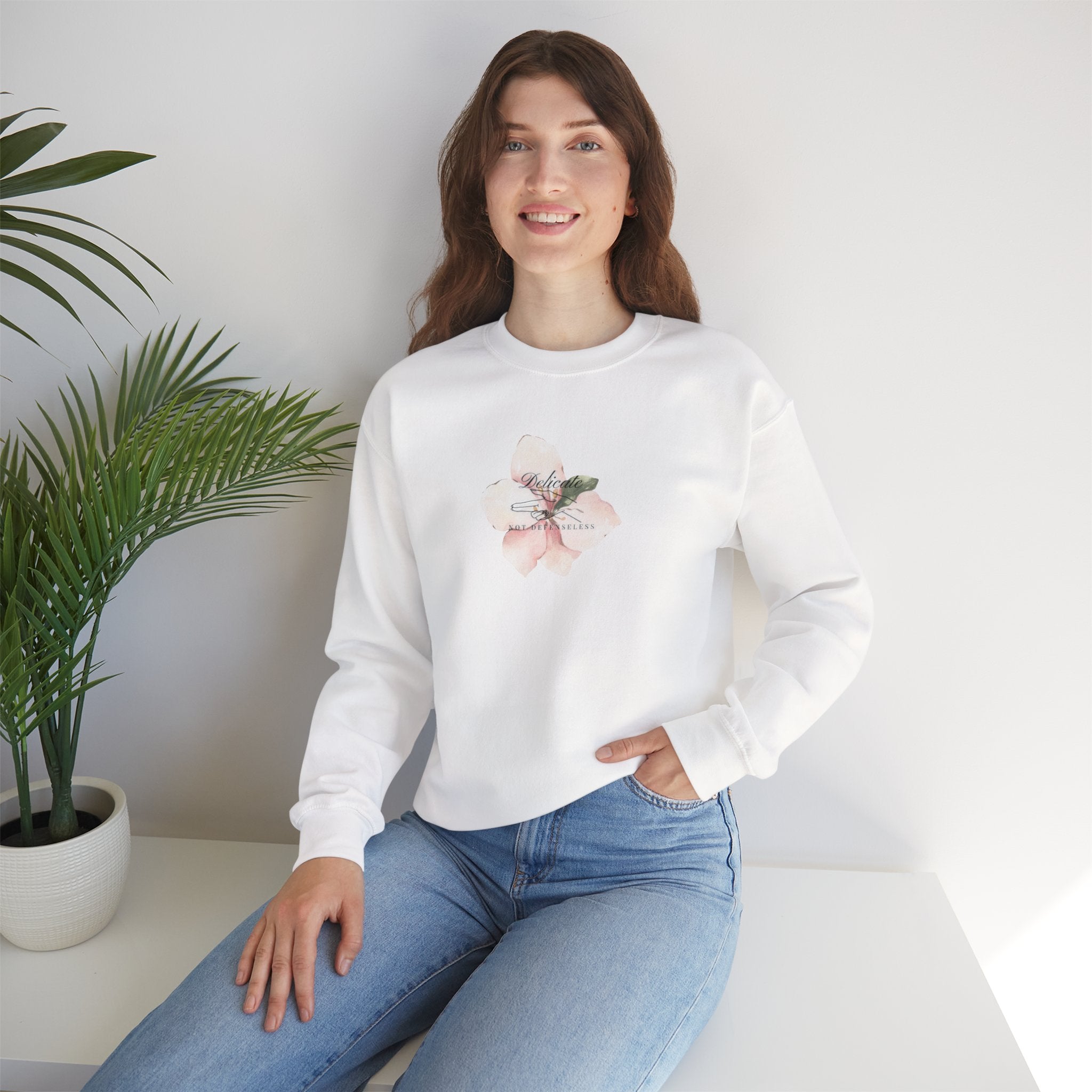 Delicate not Defenseless Crewneck Sweatshirt