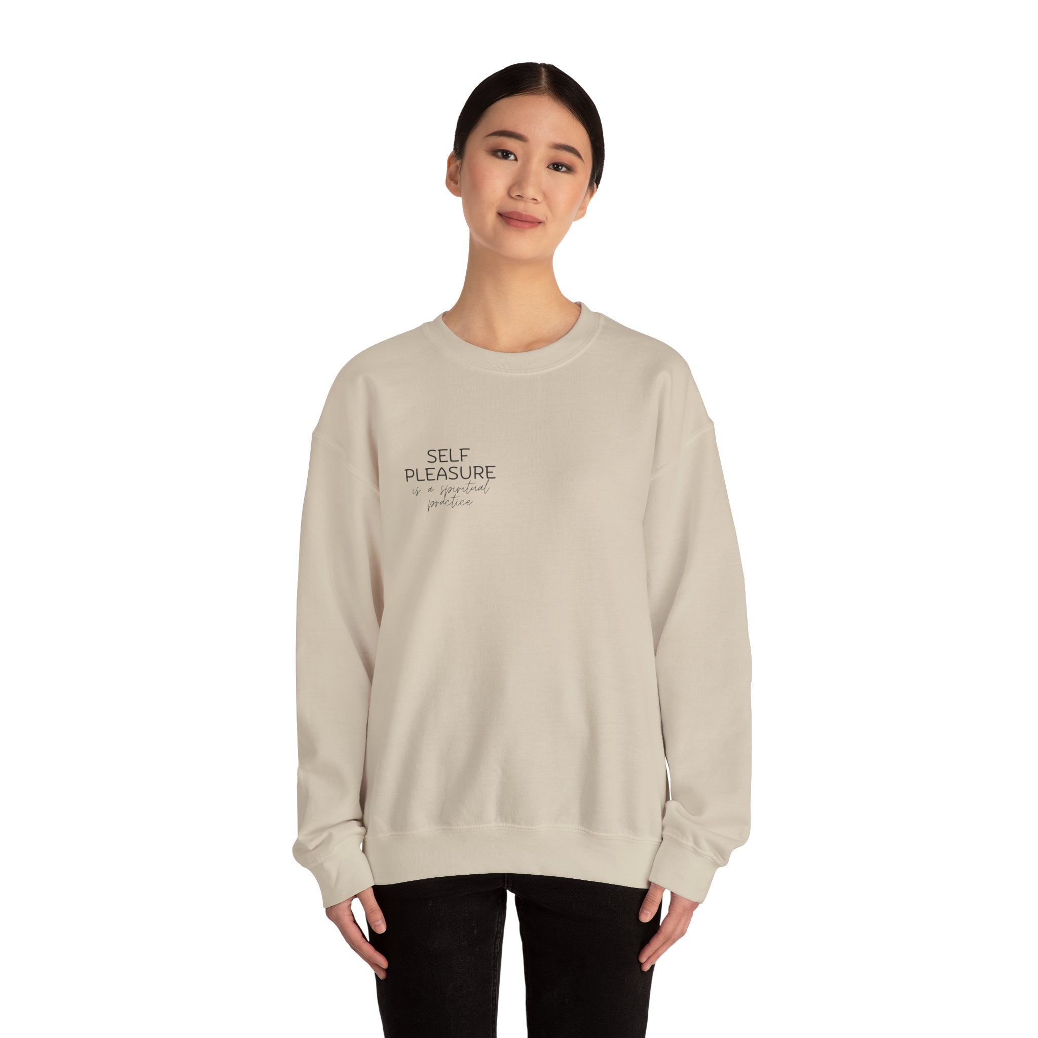 "Self Pleasure" Crewneck Sweatshirt — Minimalist Affirmation Pullover