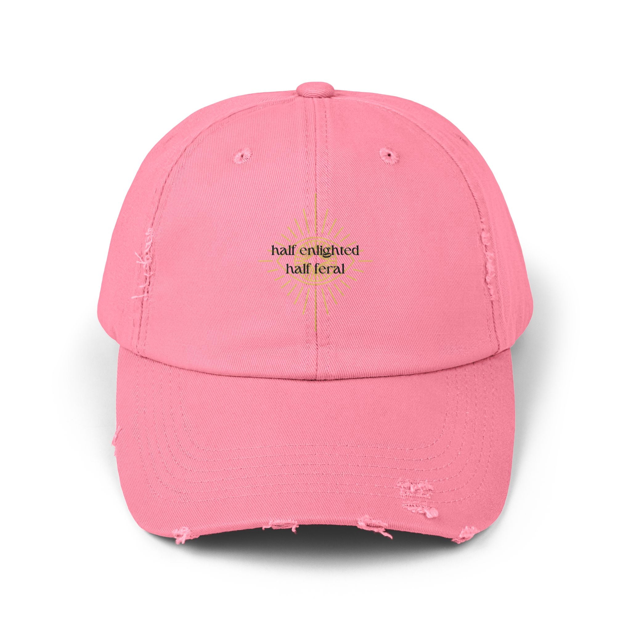 Half Enlightened Distressed Baseball Cap