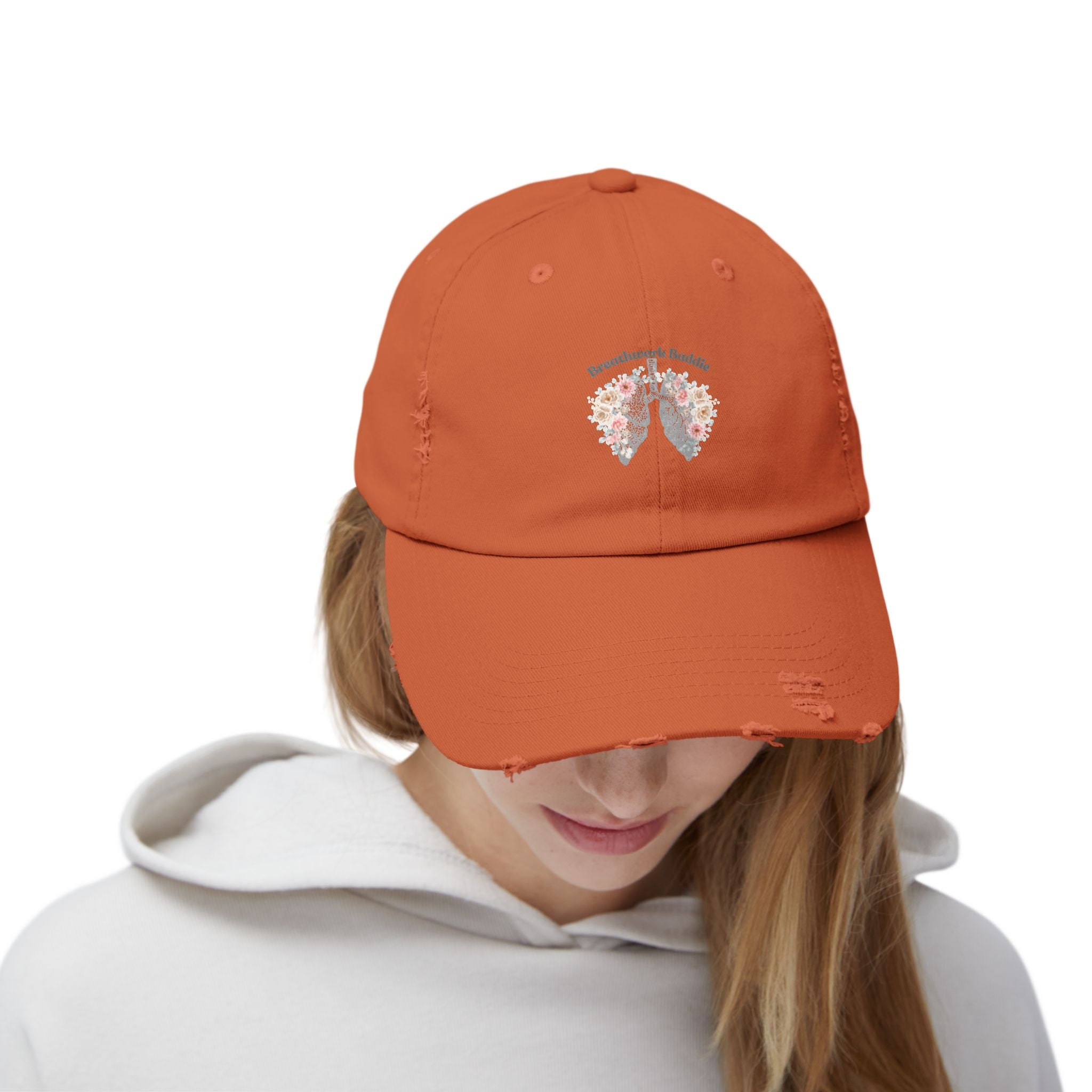Breathwork Baddie Distressed Cap