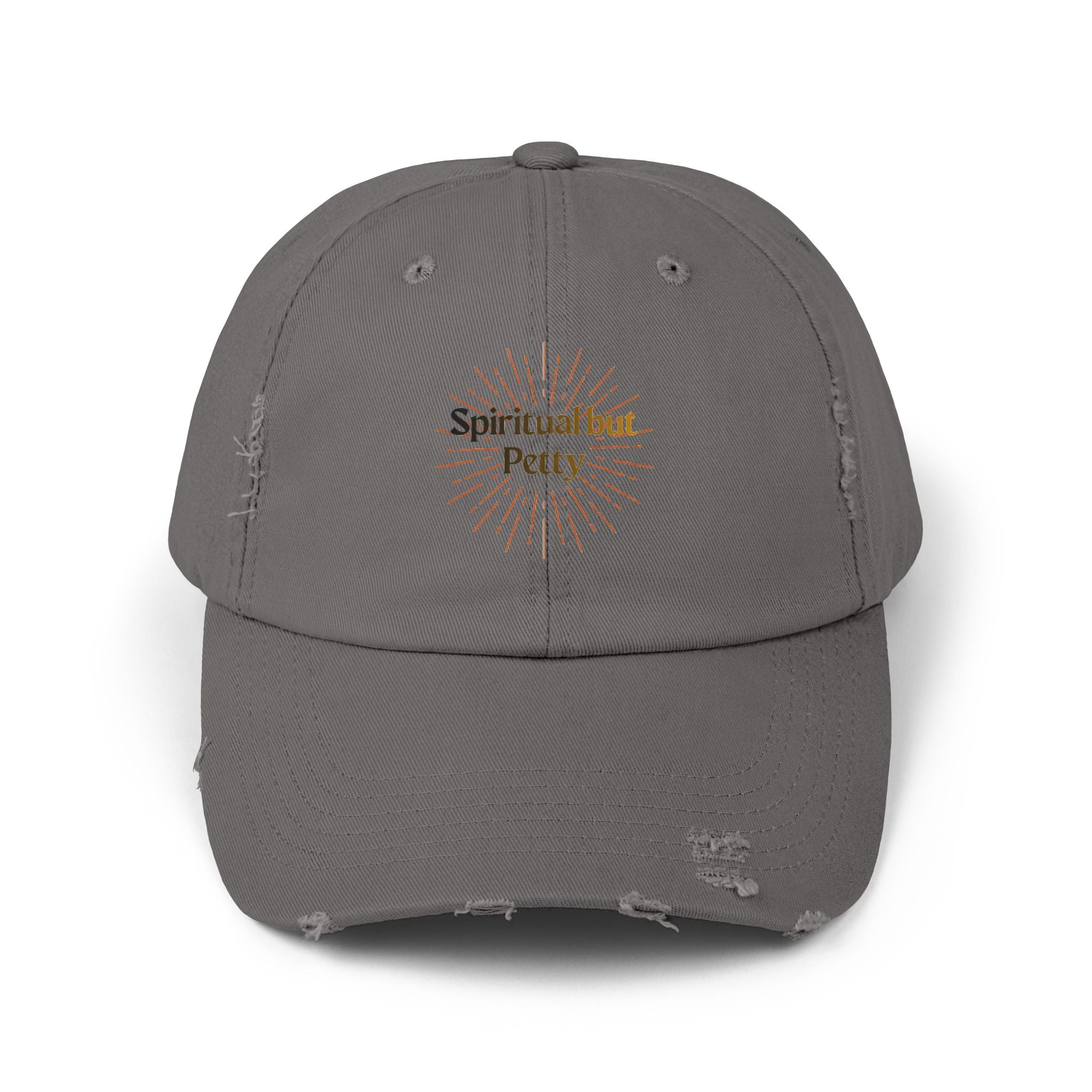 Spiritual but Petty Distressed Cap