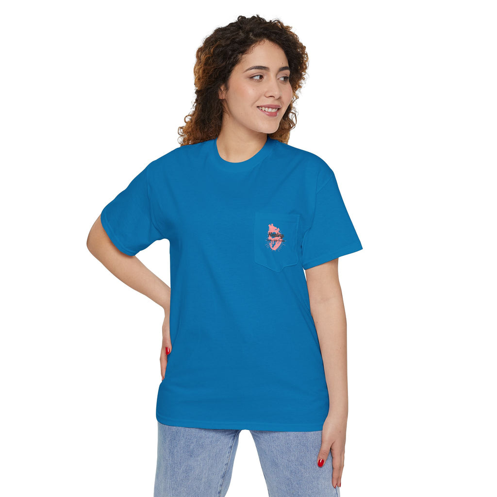 Healing is My Side Hustle Pocket Tee