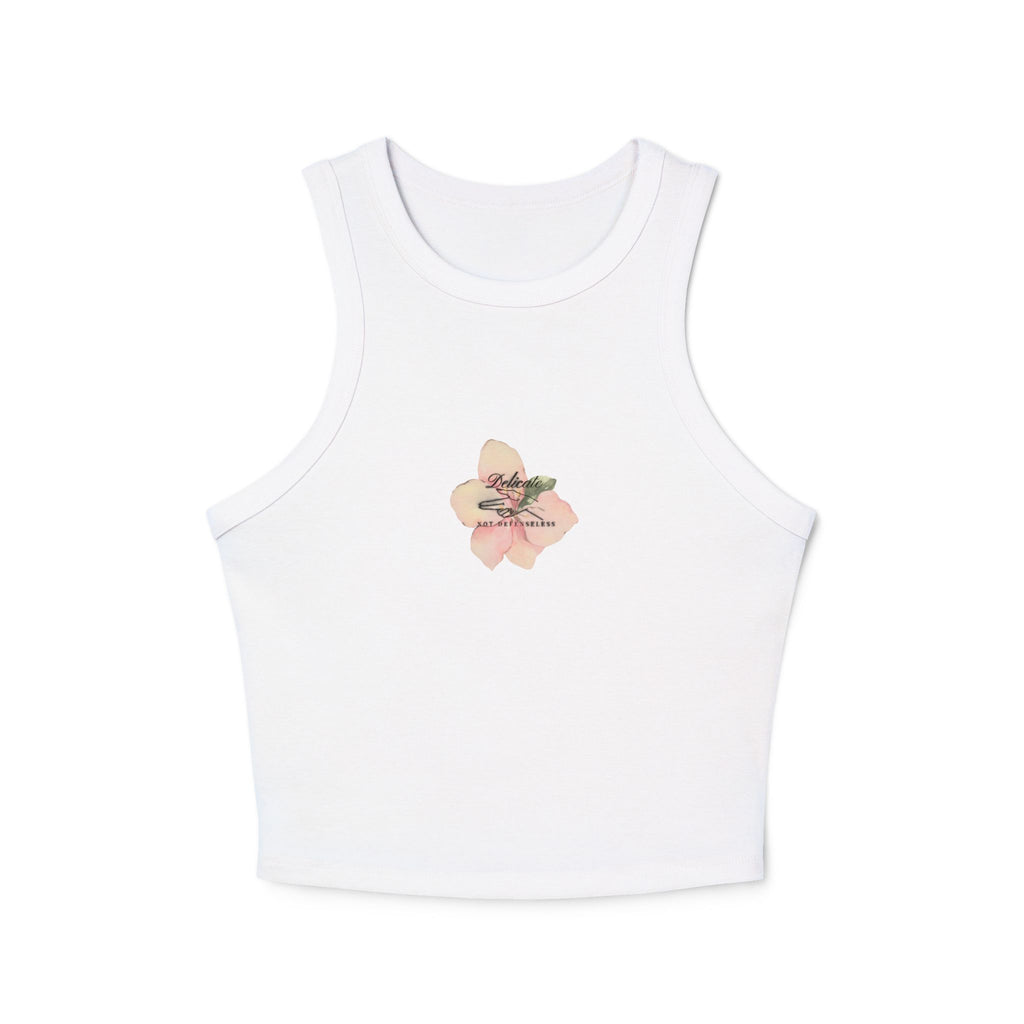 Delicate not Defenseless Racer Tank