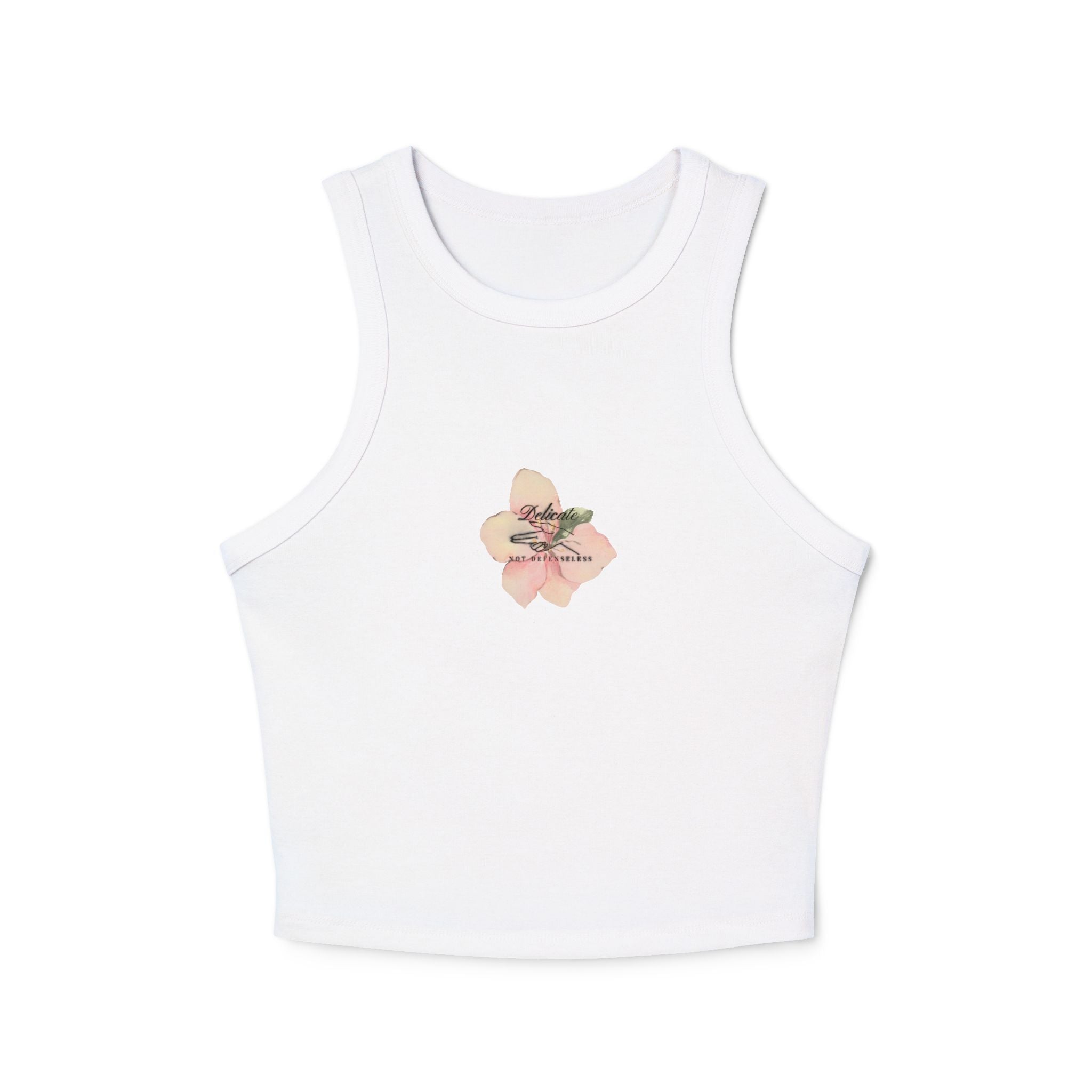 Delicate not Defenseless Racer Tank